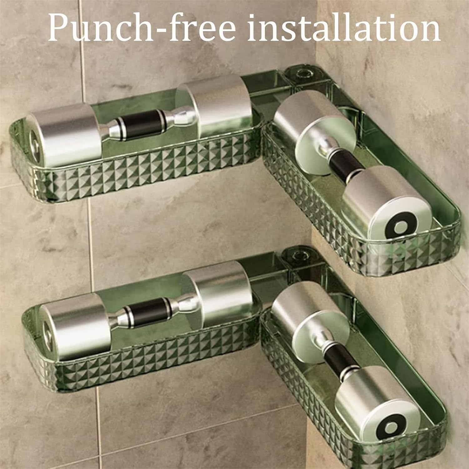 U Shaped Rotating Storage Shelf 2pcs Green