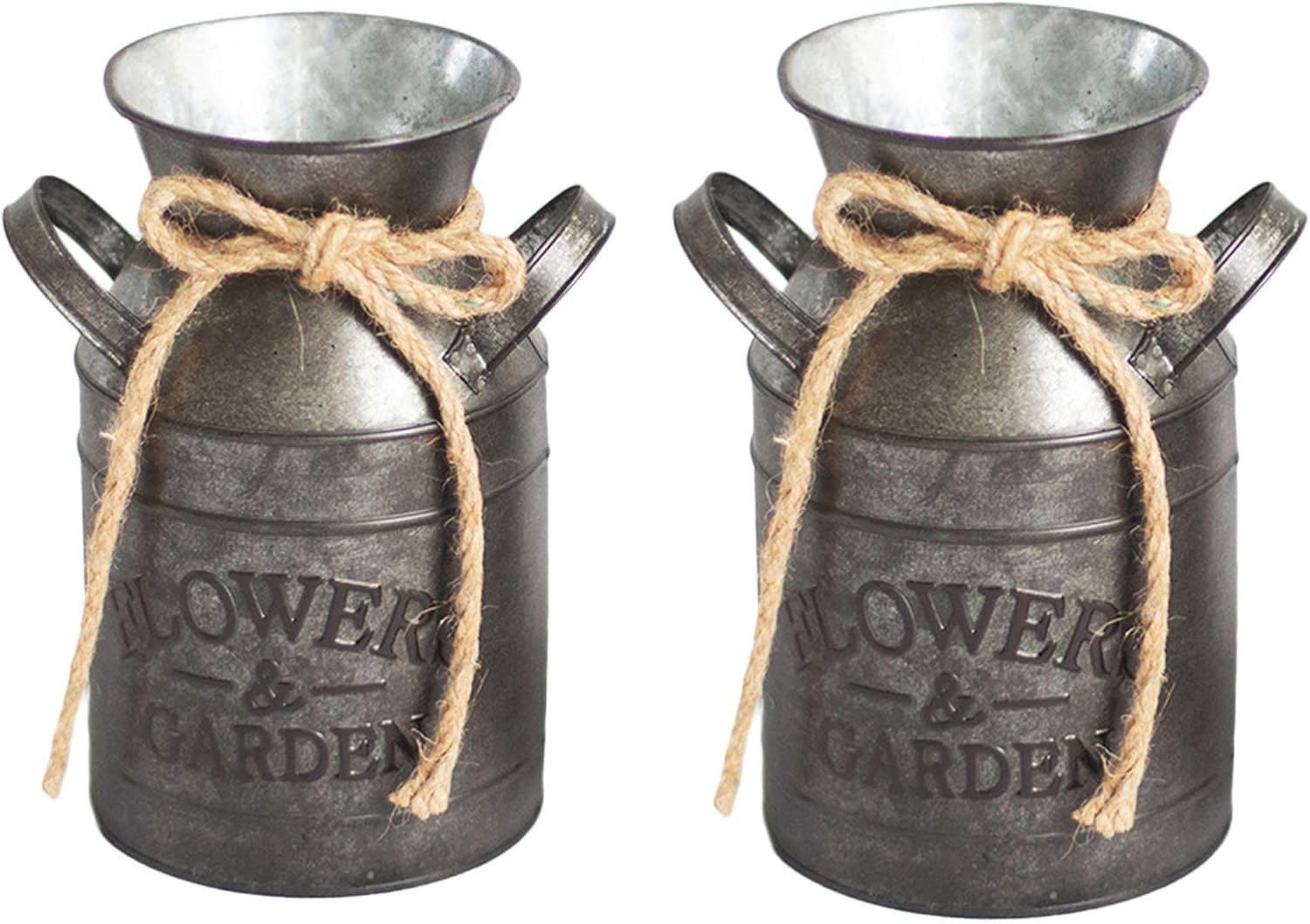 Happyyami Rustic Iron Jug Vase for Home Decor