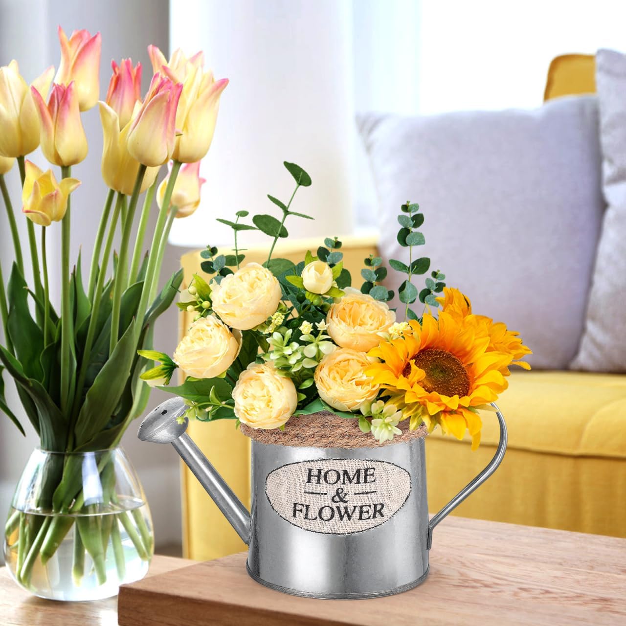 Ciieeo 3pcs Mini Iron Watering Can Flower Vase