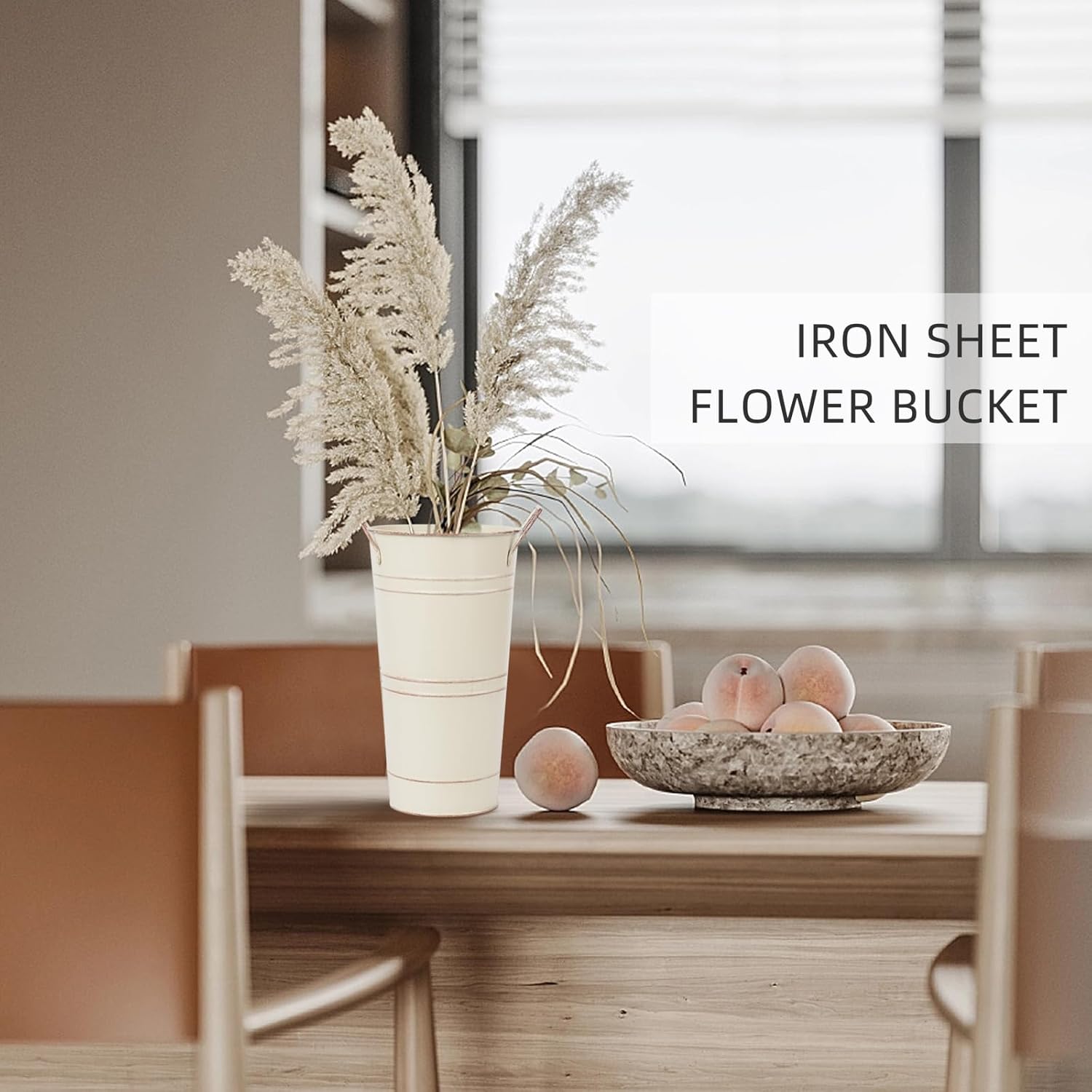 Notakia 1062 Inch Galvanized Metal Vase Set of 4