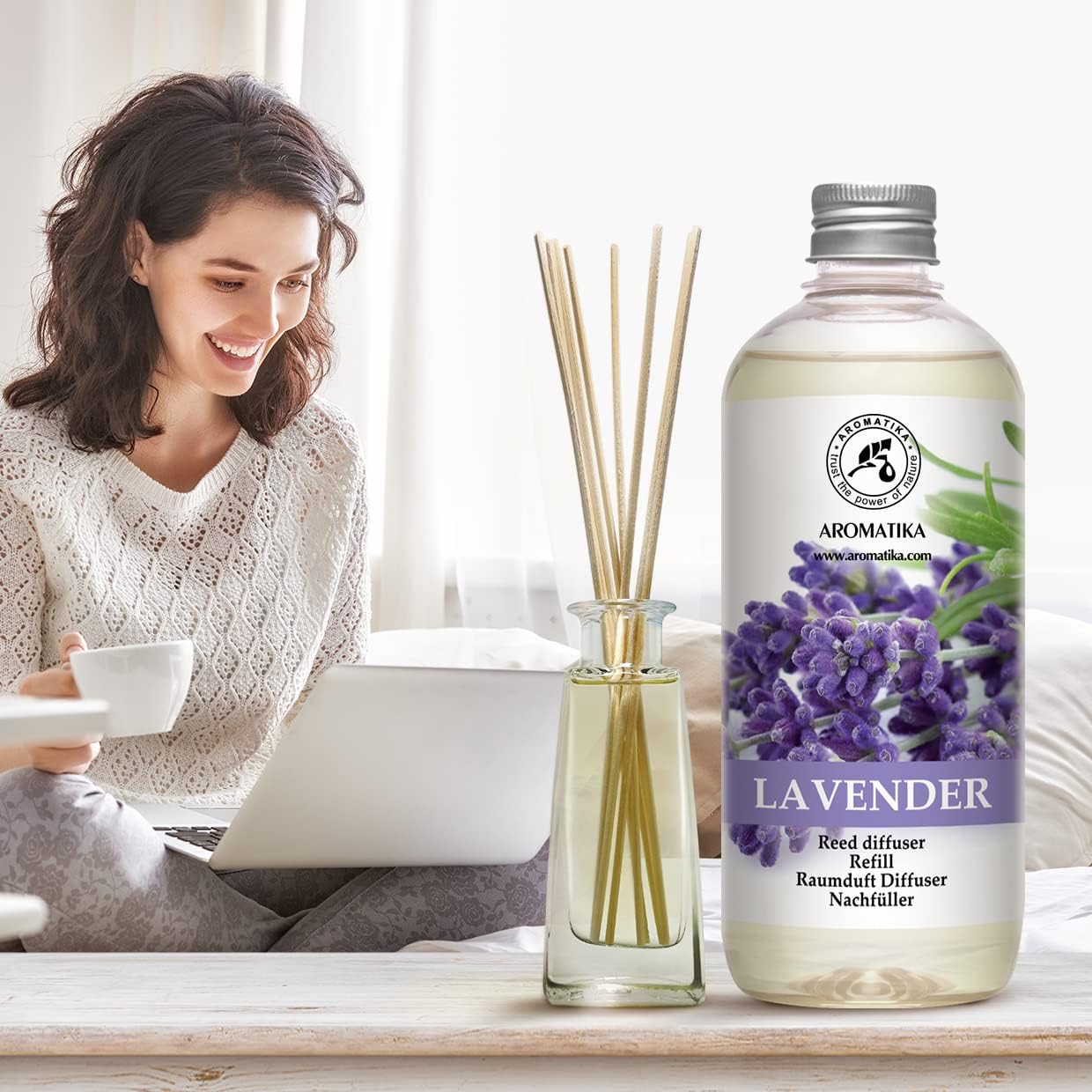 Vanilla Lavender Reed Diffuser Refill Set 34 Fl Oz