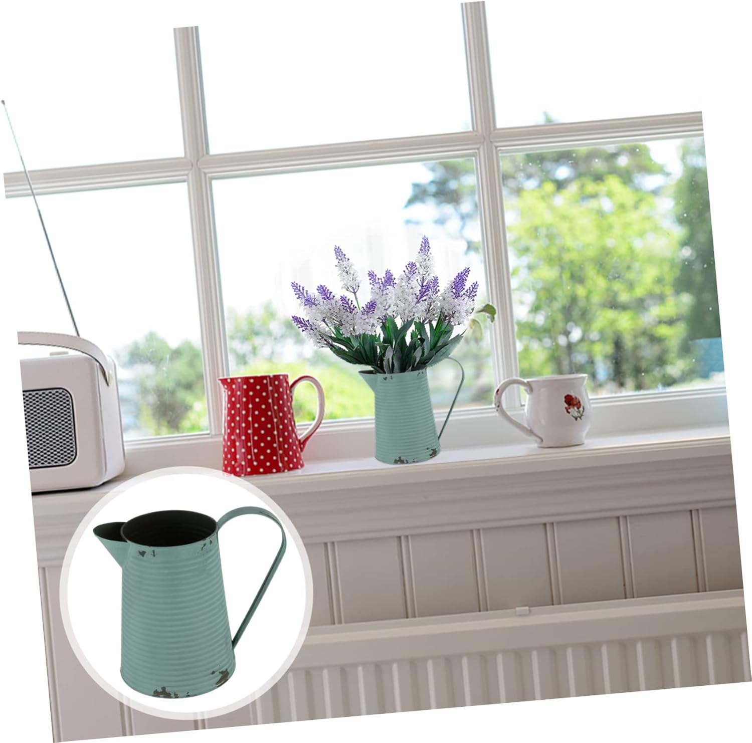 Retro Iron Flower Pot Home Decor Vase
