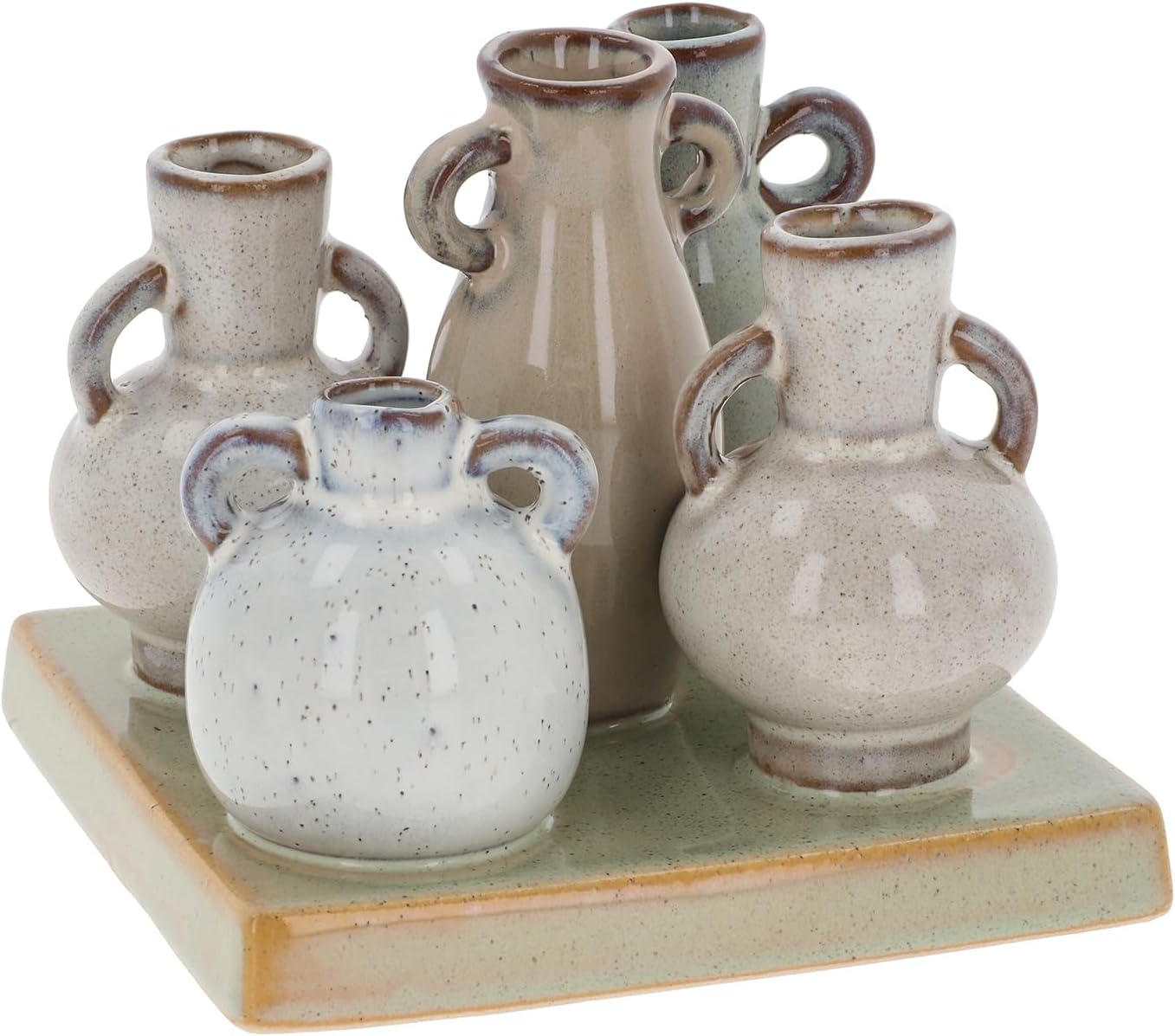 Petite Pottery Pastel Tones Mini Vases Collection Square