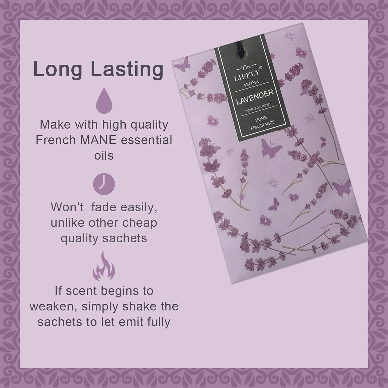 14 Pack Lavender Scented Sachets for Drawers and Closets