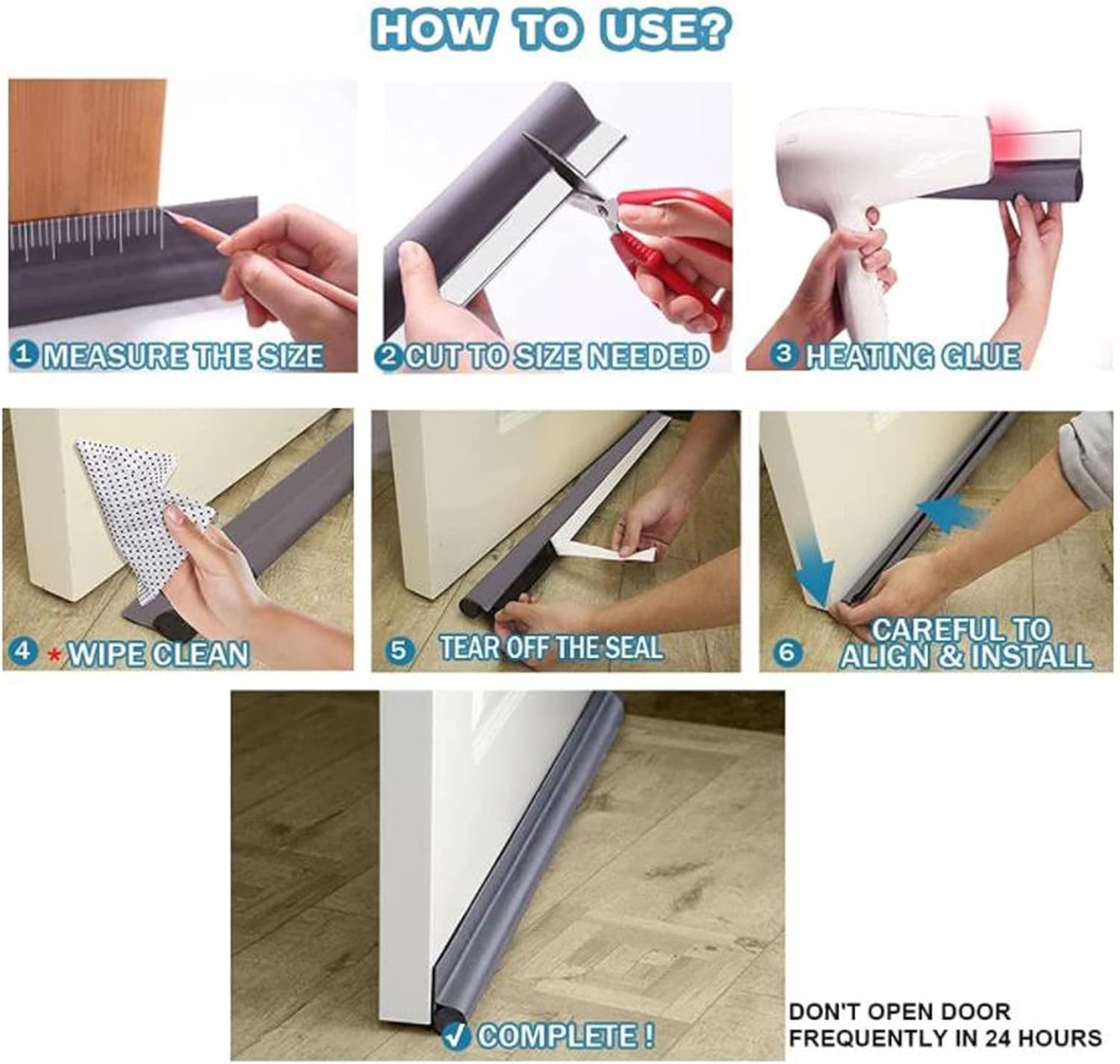 Adjustable Under Door Draft Stopper for All Doors
