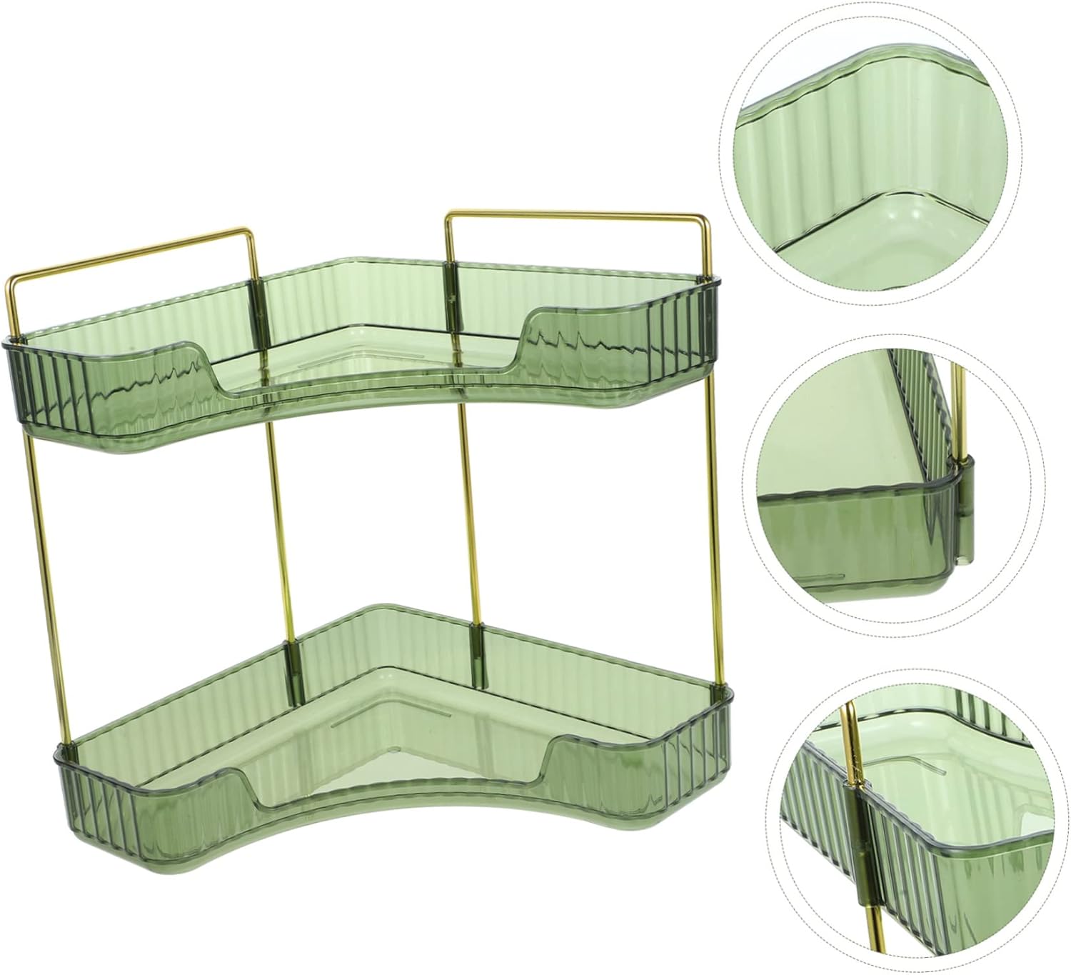 Vaguelly Countertop Vanity Tray Triangle Storage Rack