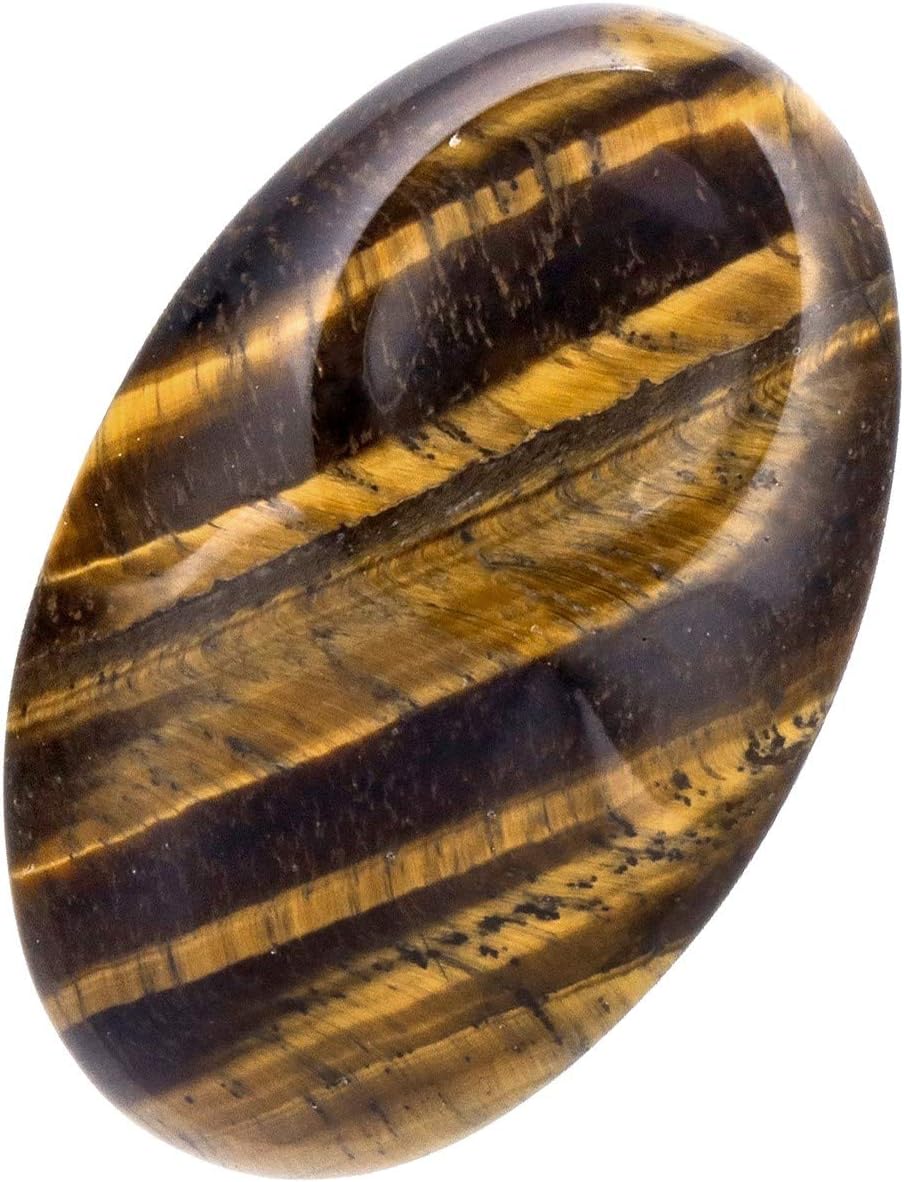 Rockcloud Pack of 2 Tigers Eye Crystal Worry Stones