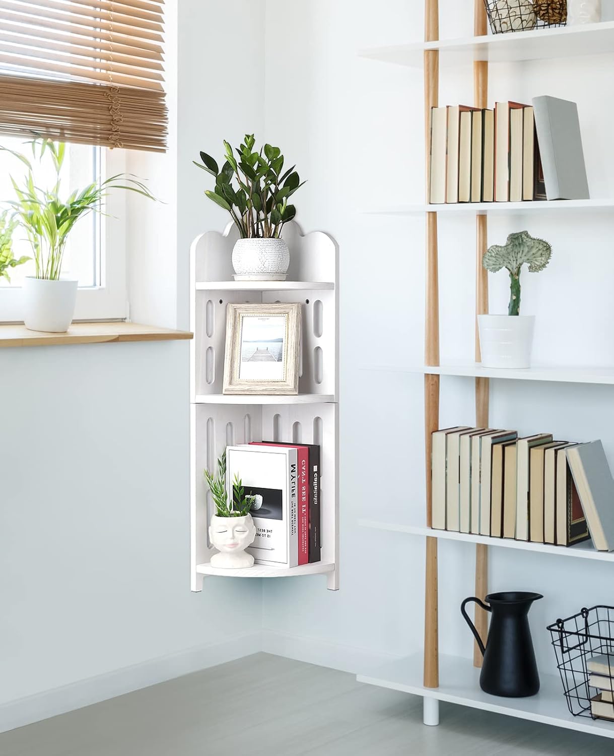 Meangood 3 Tier Bathroom Corner Shelf Stand