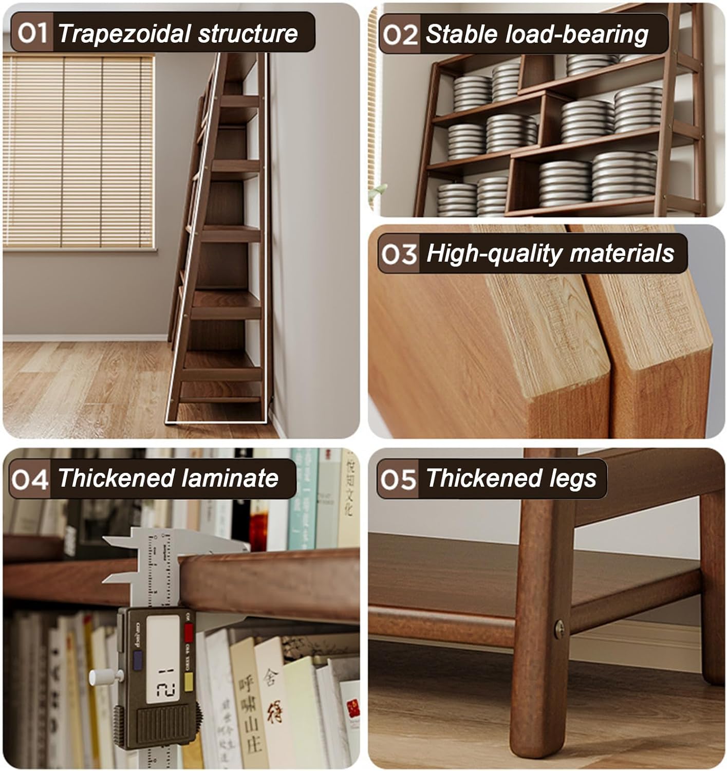 Retractable Corner Bookshelf Solid Wood 22x134x50in
