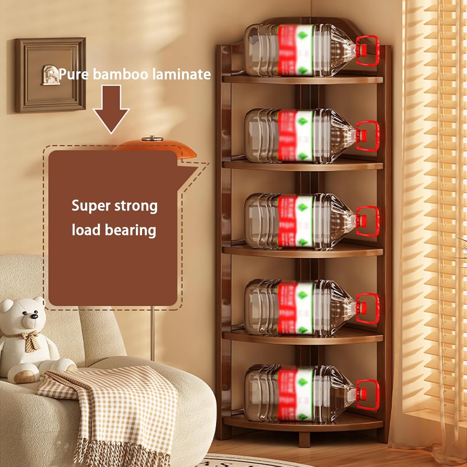 YUGXTH L-Shaped Corner Storage Shelf Unit