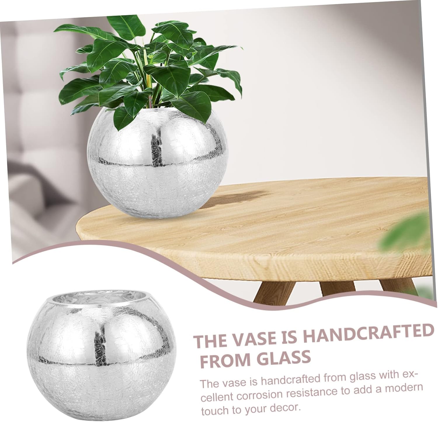 Alipis Silver Plated Flower Vase for Dried Flowers