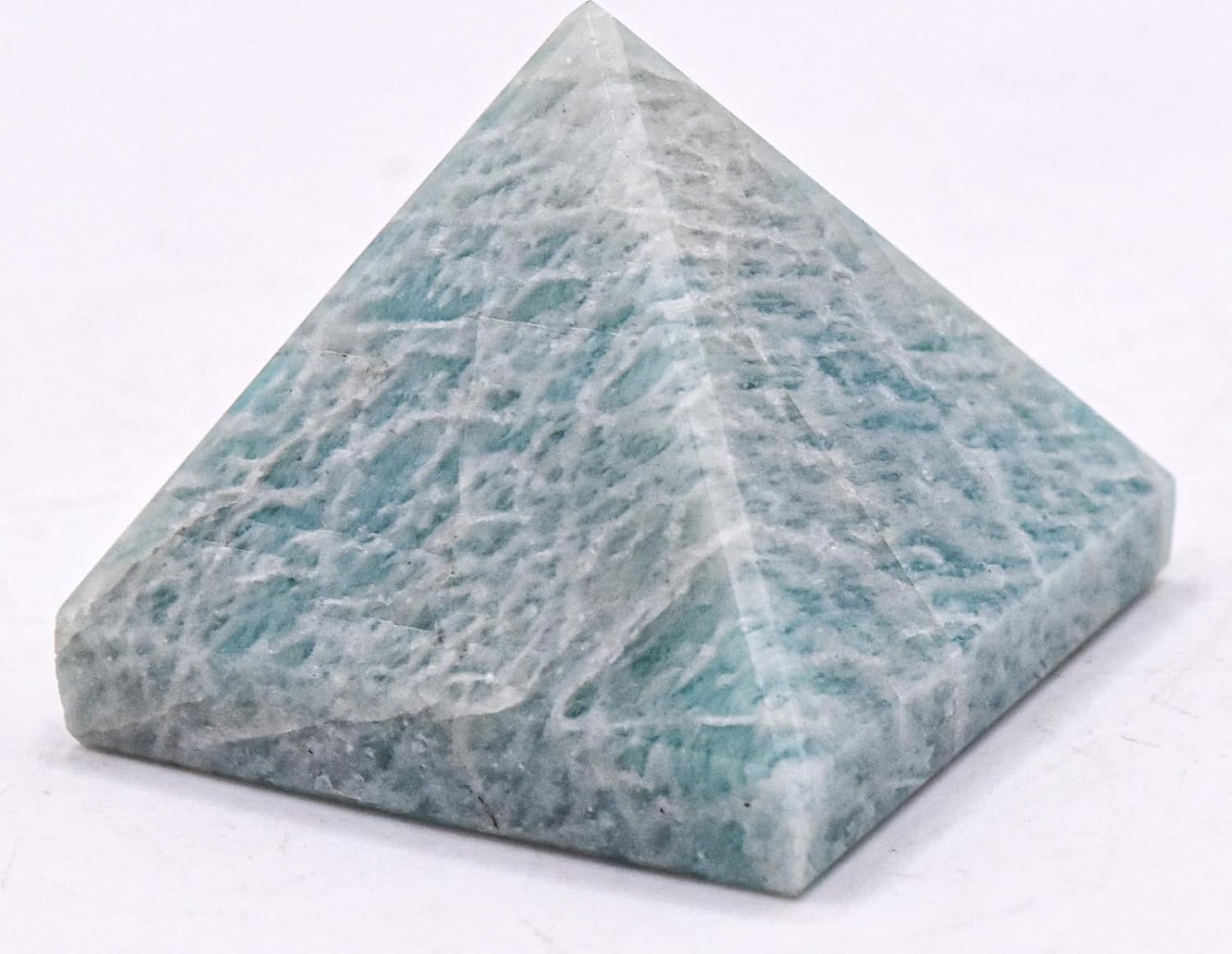 34mm Amazonite Pyramid 190ct Natural Gemstone Decor