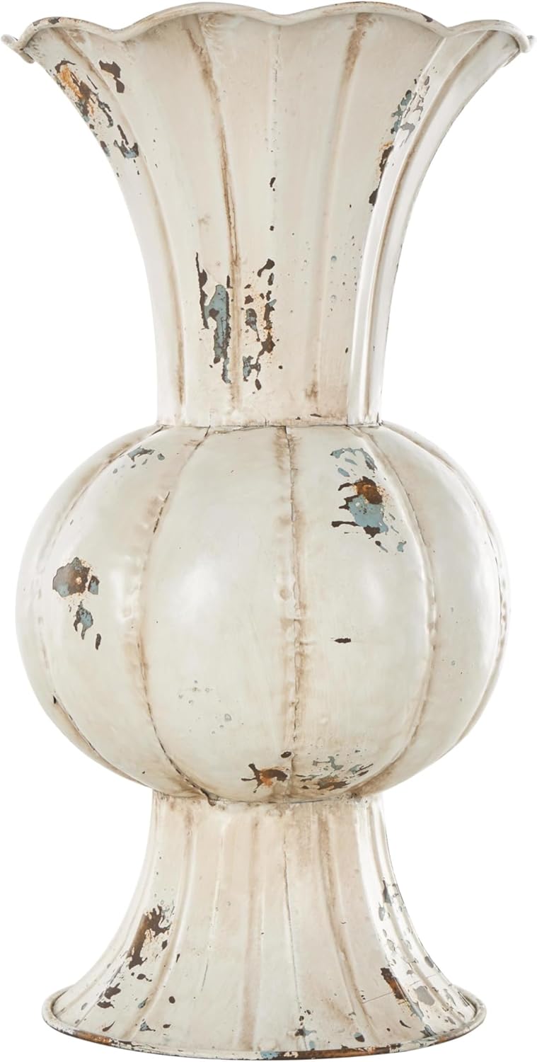 Deco 79 Vintage Tulip Metal Flower Vase