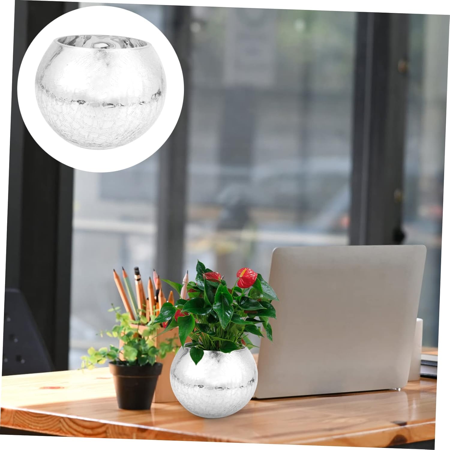Wakauto European Style Silver Flower Vase for Centerpieces