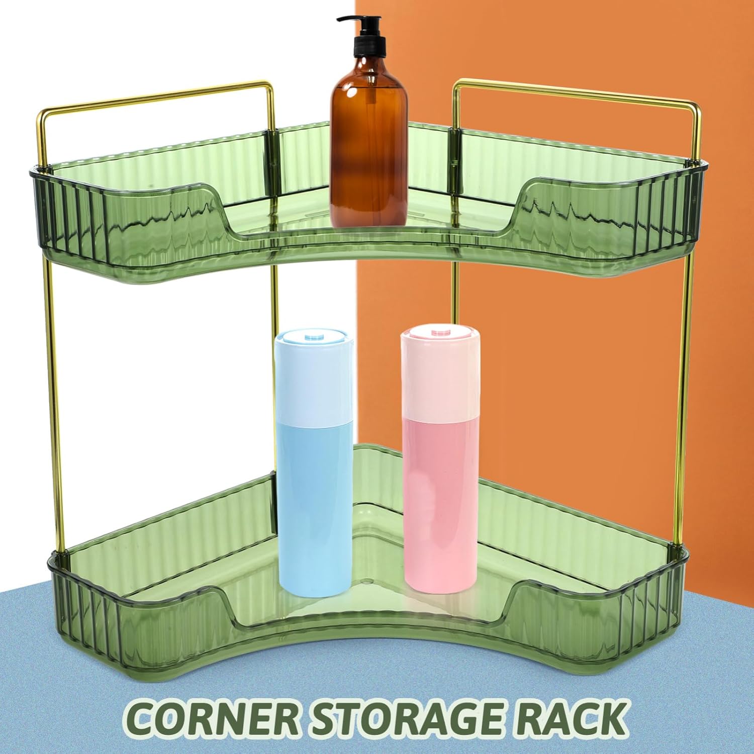 Cabilock Corner Shelf for Bathroom and Kitchen Storage
