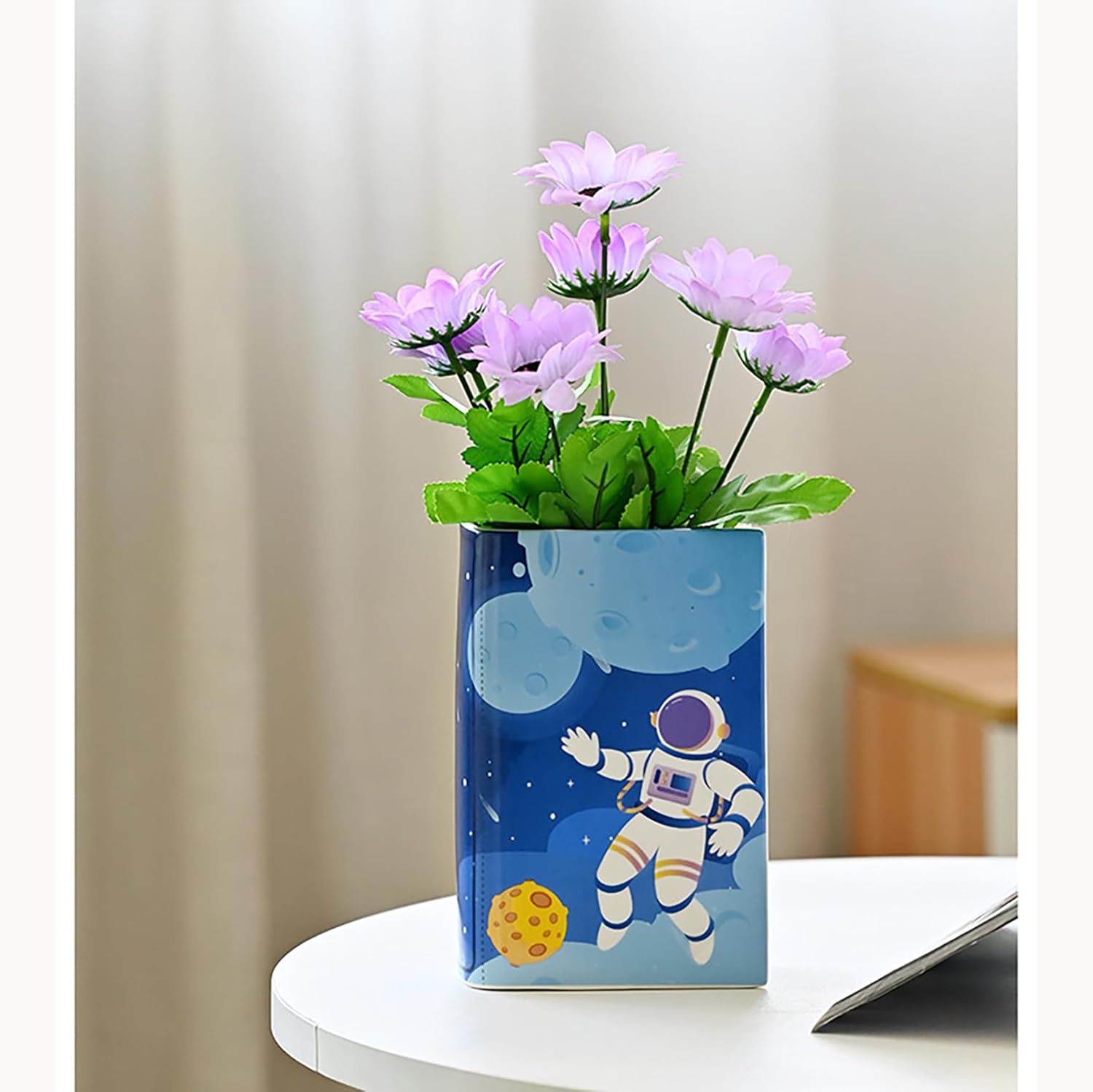 Ceramic Book Shaped Vase for Book Lovers Decor Gift