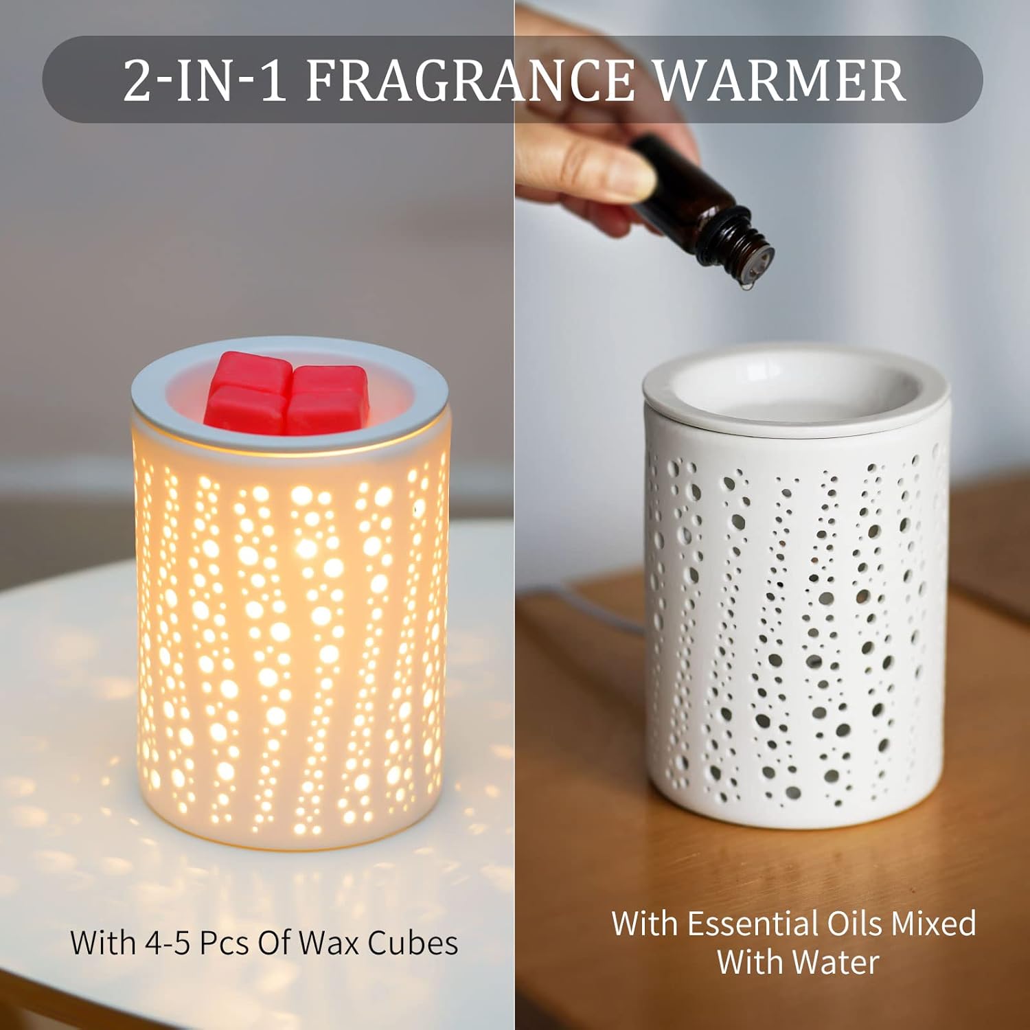 PALANCHY Electric Wax Melt Warmer with 2 Bulbs