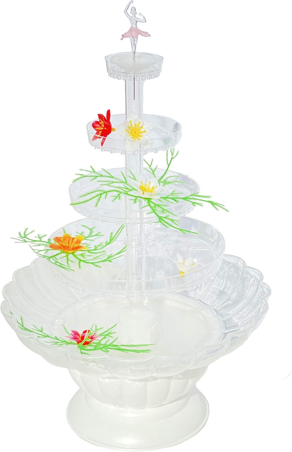 18 Inch Lighted Plastic Water Fountain for Wedding or Cake Centerpiece