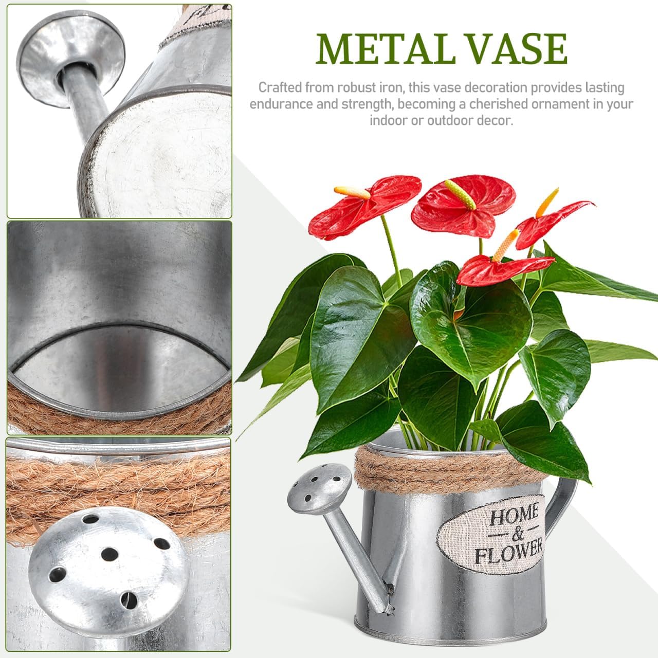 Ciieeo 3pcs Mini Iron Watering Can Flower Vase
