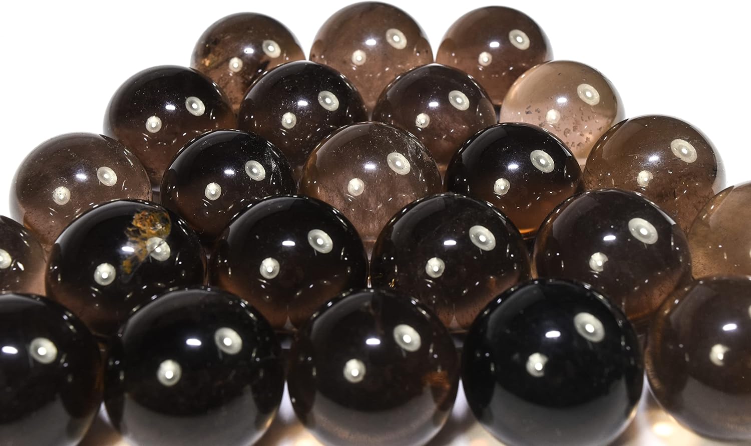 HQRP 30mm Dark Smoky Quartz Sphere Collectible
