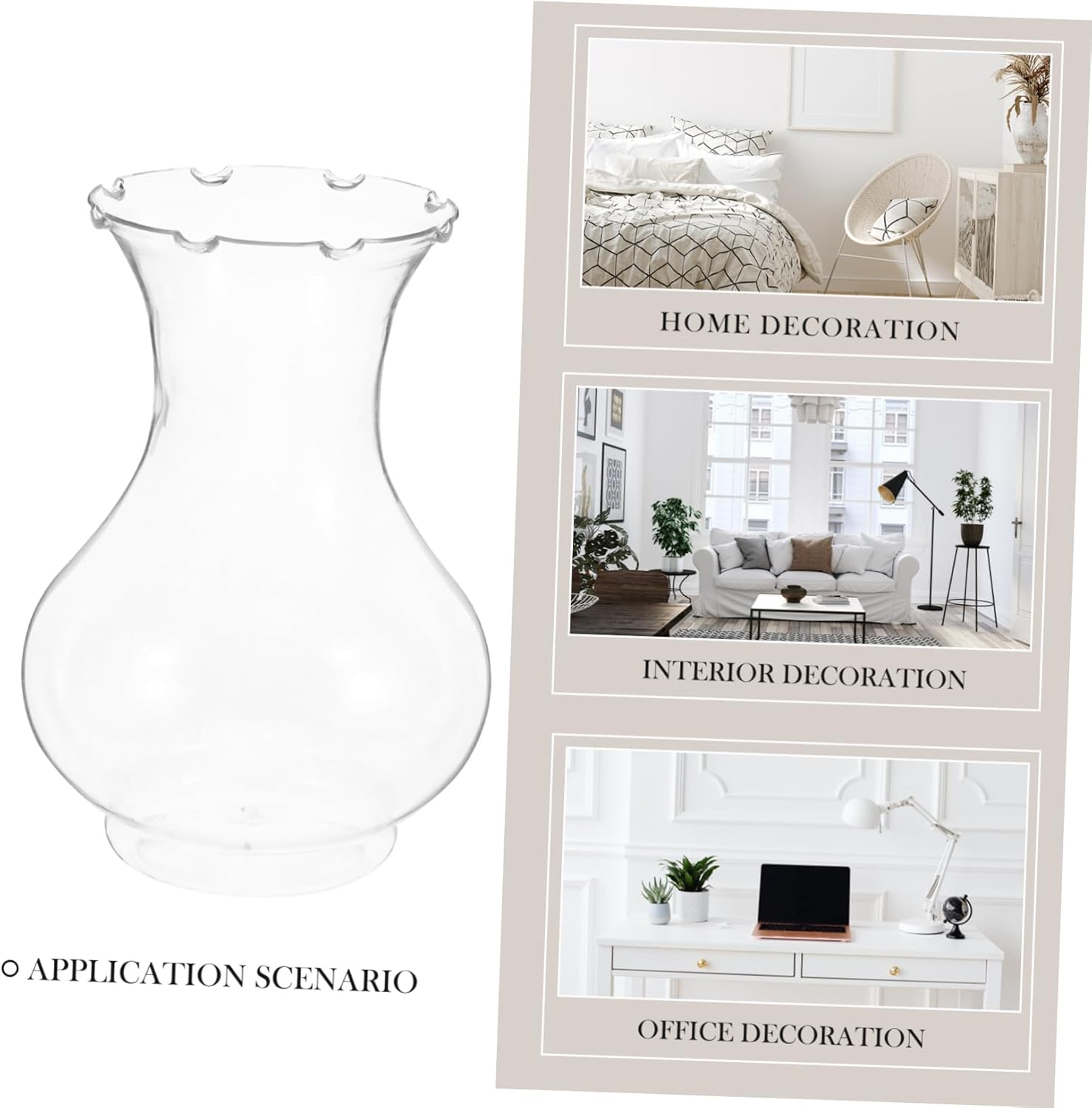 4pcs Clear Plastic Centerpiece Flower Vases with Nonslip Base and Robust Design