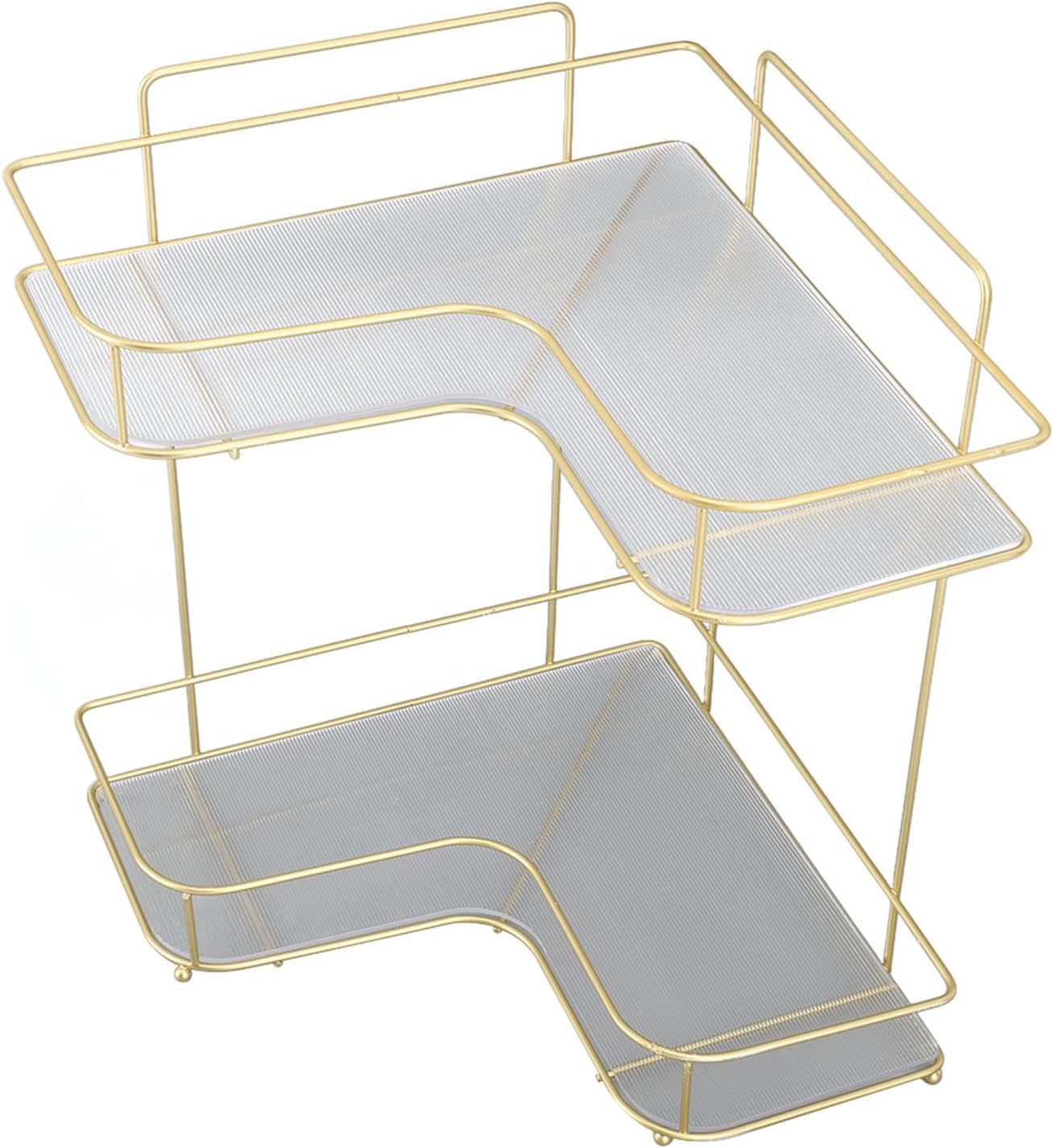 Corner Bathroom Organizer with Acrylic and Iron Construction