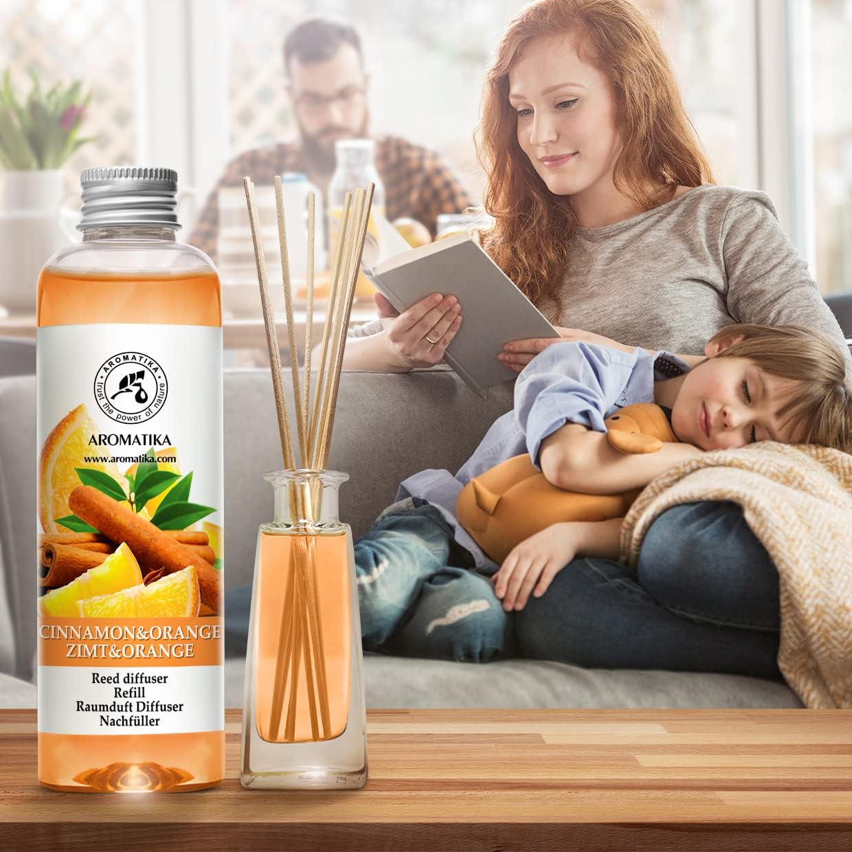 Cinnamon Orange Diffuser Refill 68 Fl Oz for Relaxation and Holiday Cheer