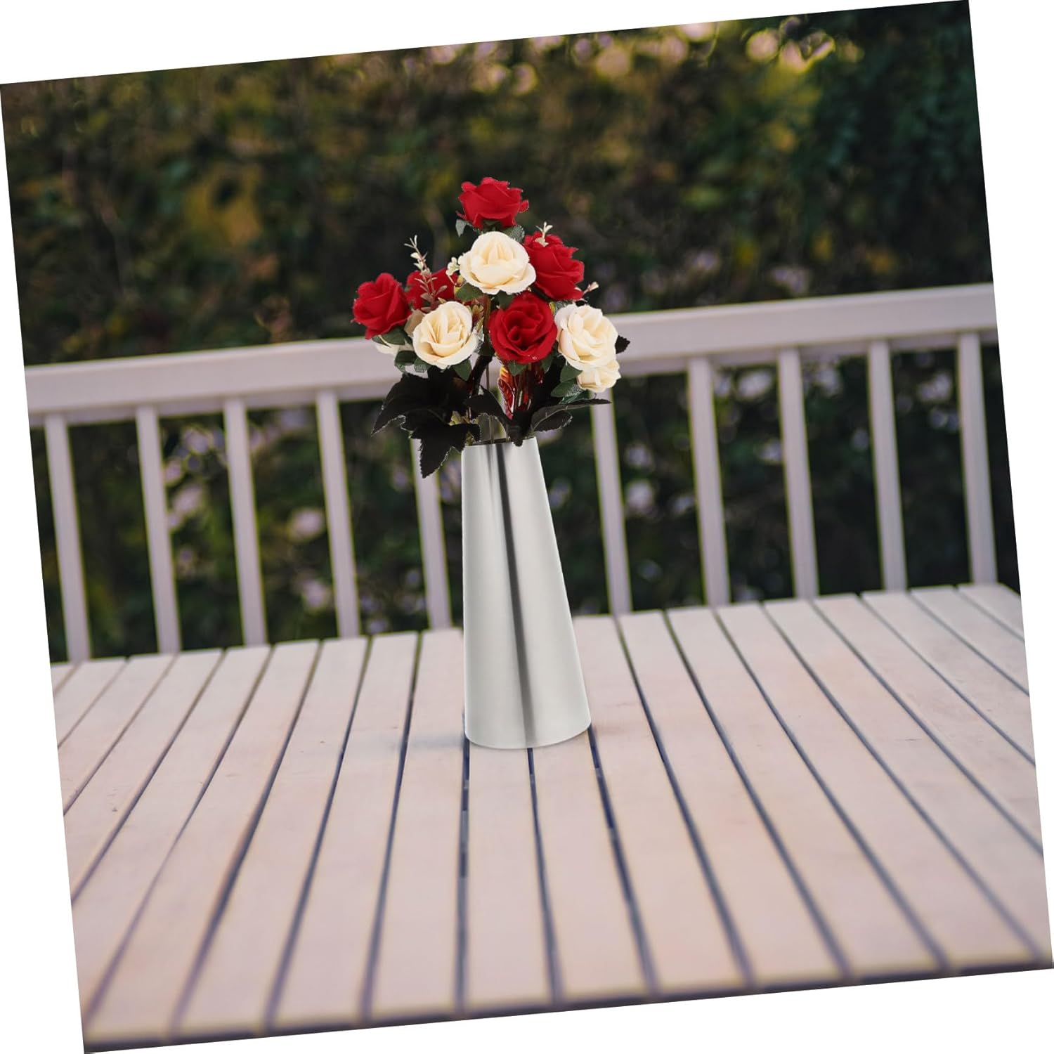 Toyvian Stainless Steel Dried Flower Vase for Home Decor