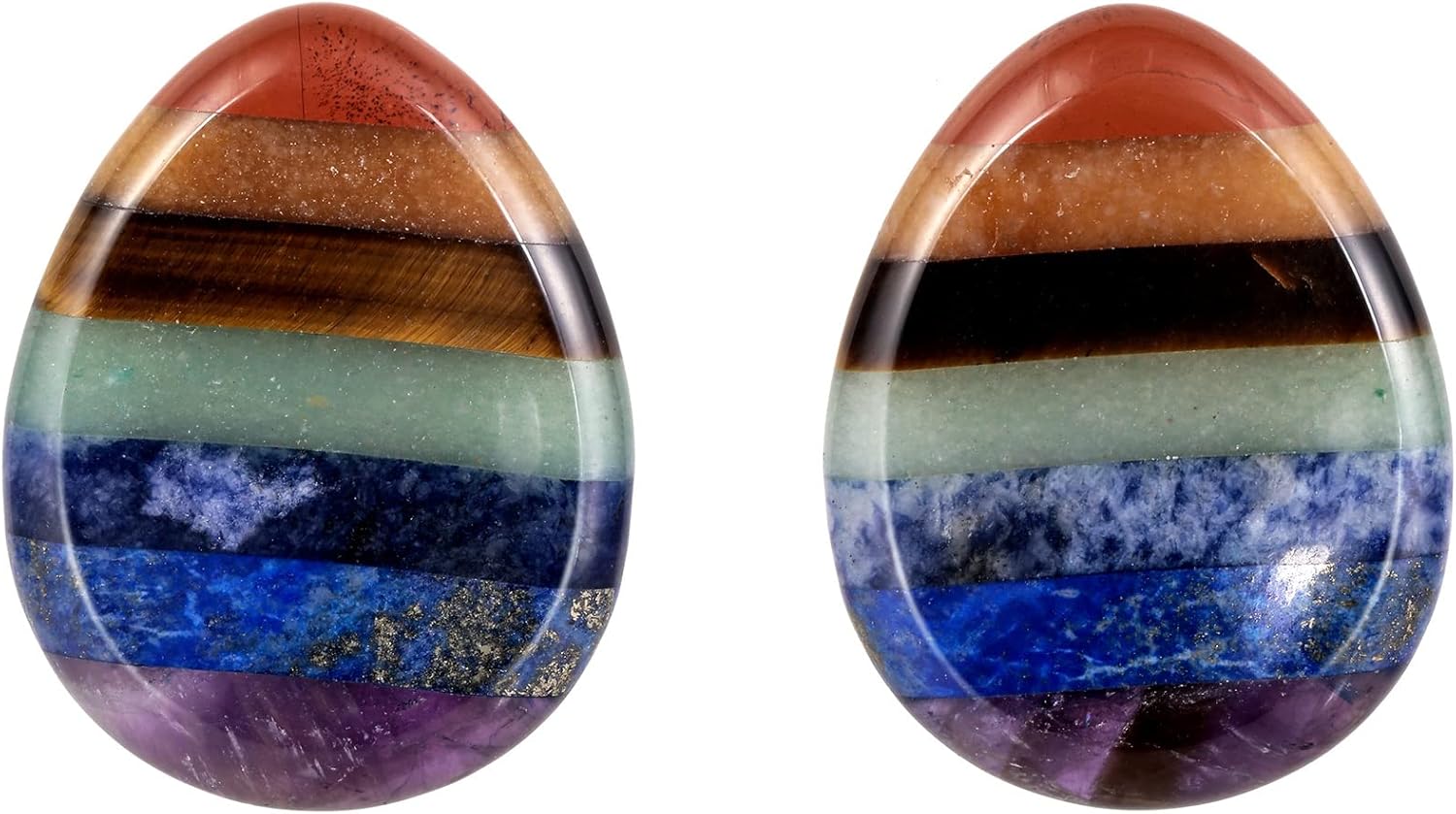Rockcloud Worry Stone Water Drop Shape Mixed Stones Pack of 2