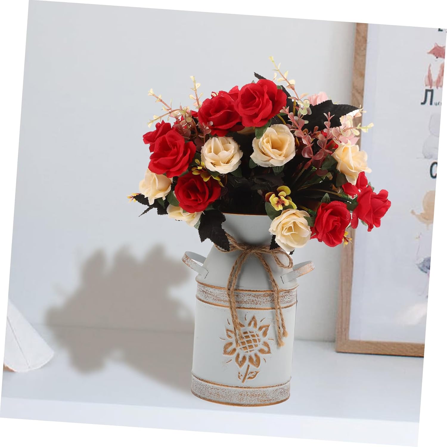 Balacoo Vintage Metal Flower Bucket Vase