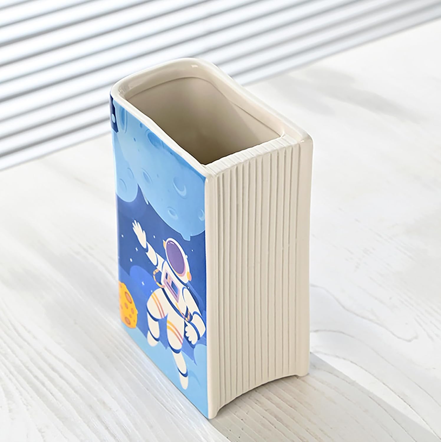 Ceramic Book Shaped Vase for Book Lovers Decor Gift