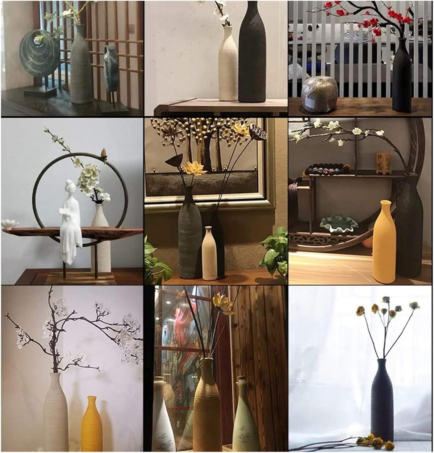 LQX Natural Ceramic Sculpture Vase for Home Decor