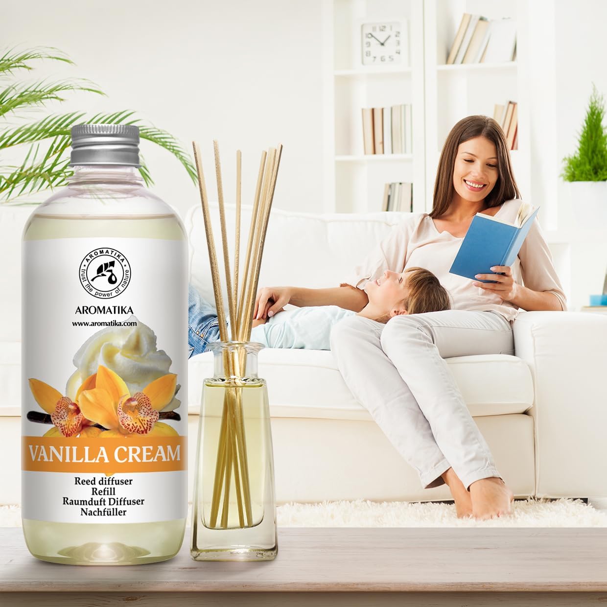 Vanilla Cream Reed Diffuser Refill - 2 x 17 Fl Oz