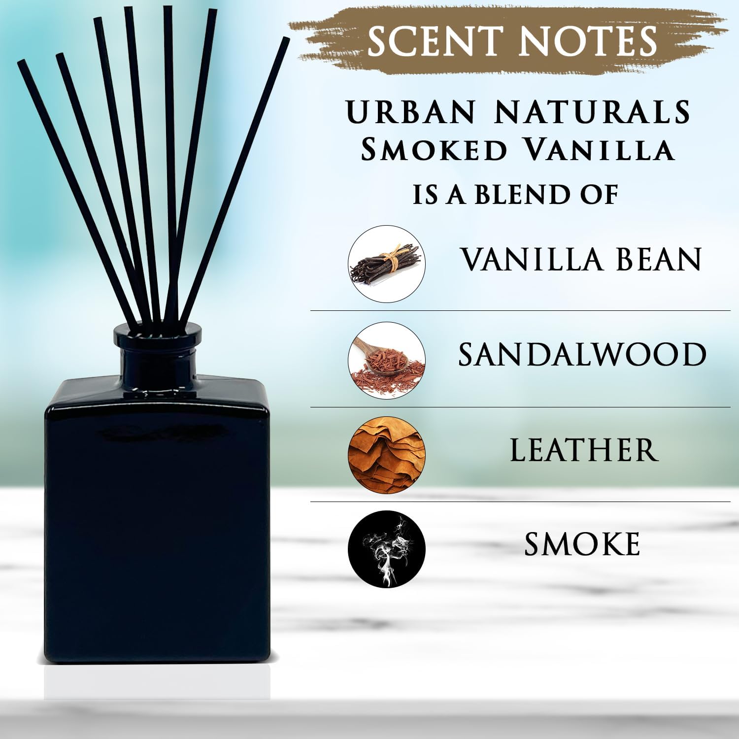 Urban Naturals Smoked Vanilla Reed Diffuser Set