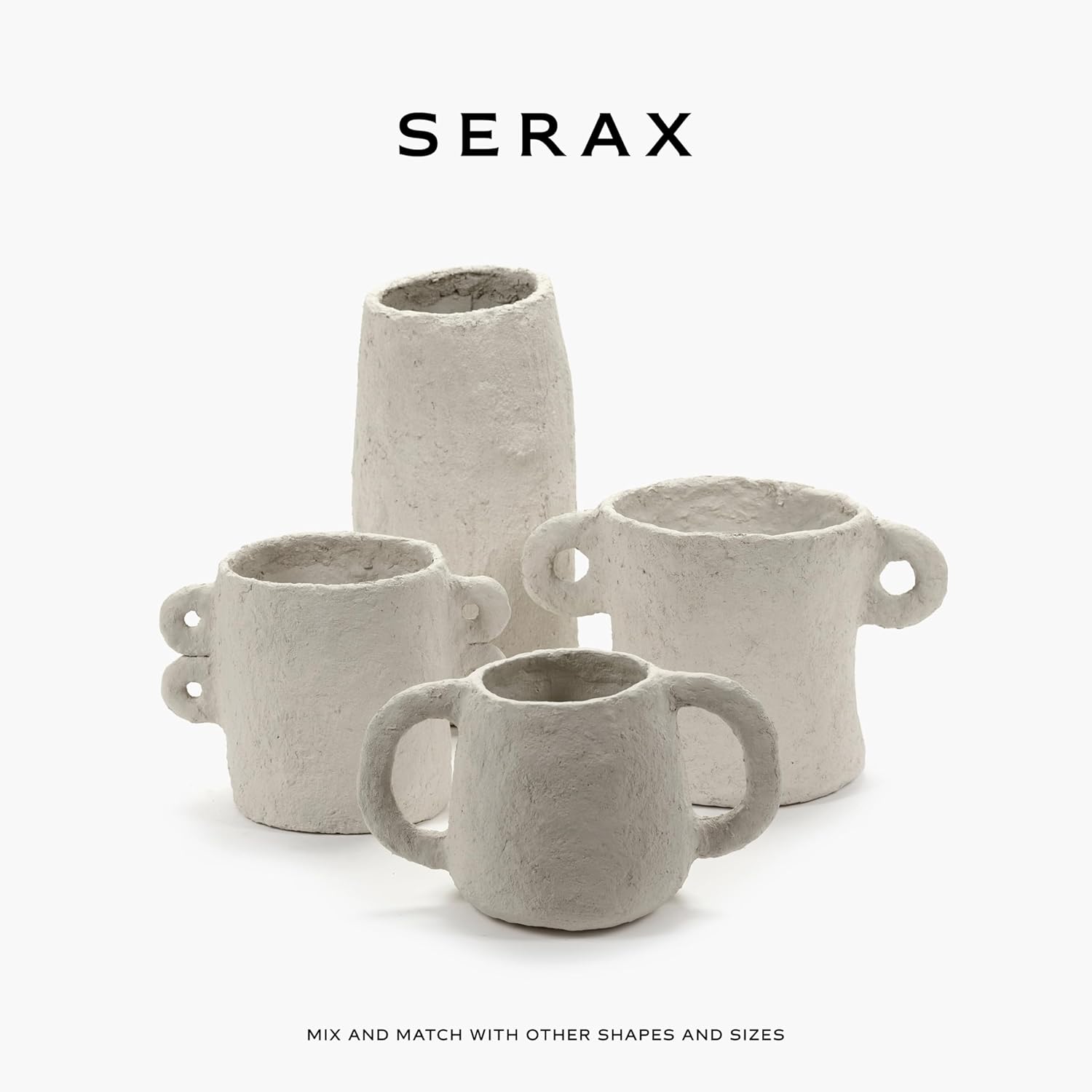 Serax Decorative Vase with Handles White