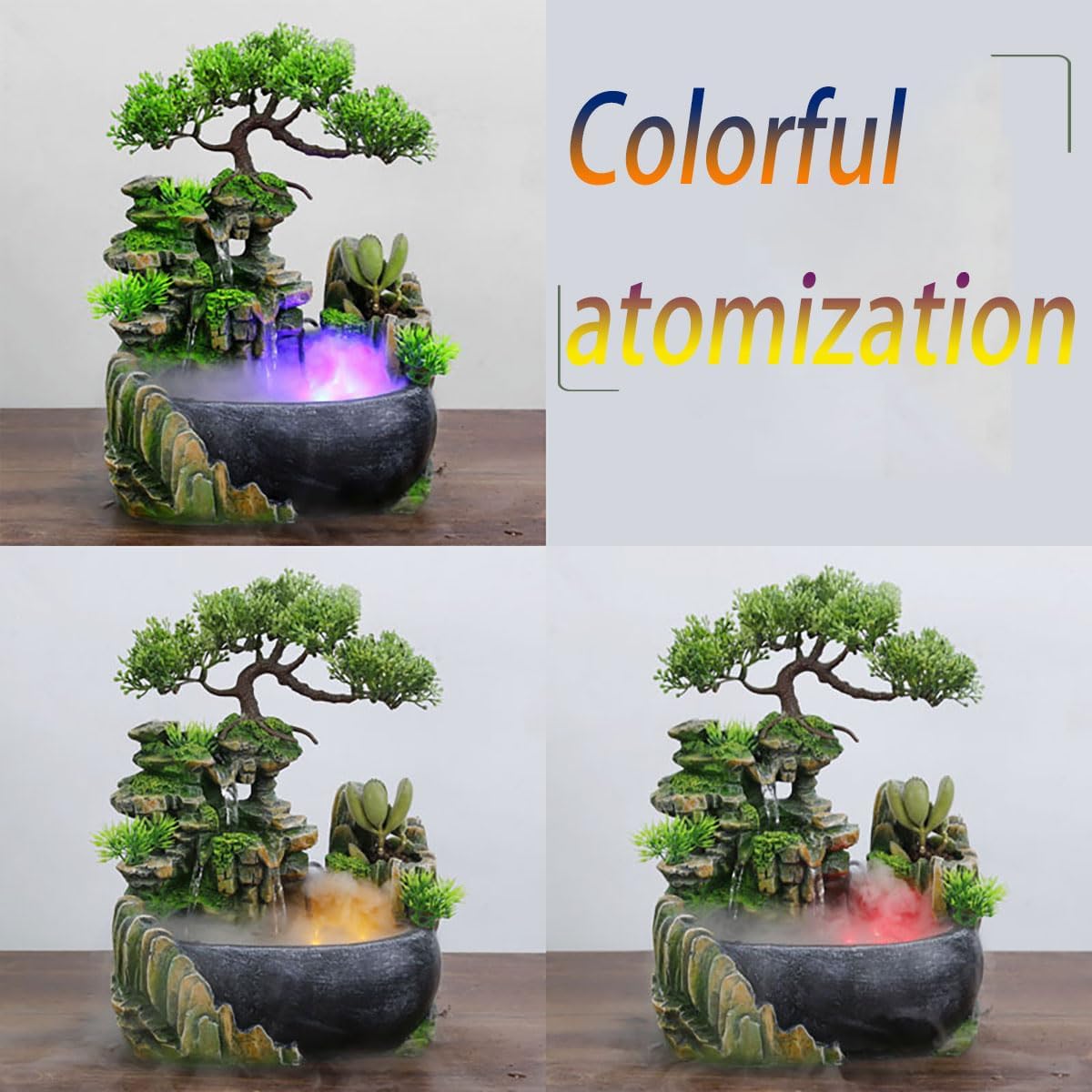 Rockery Stream Tabletop Fountain Indoor Waterfall Desk Fountain