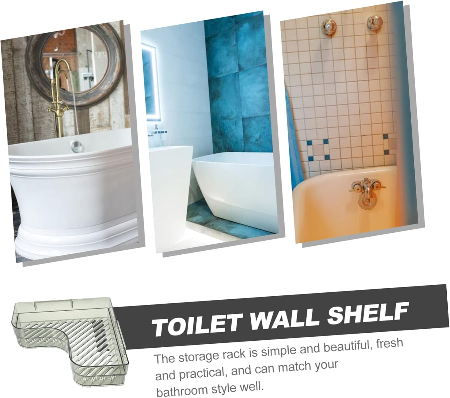 Cabilock Green Bathroom Corner Shelf Wall-Mounted Storage Rack