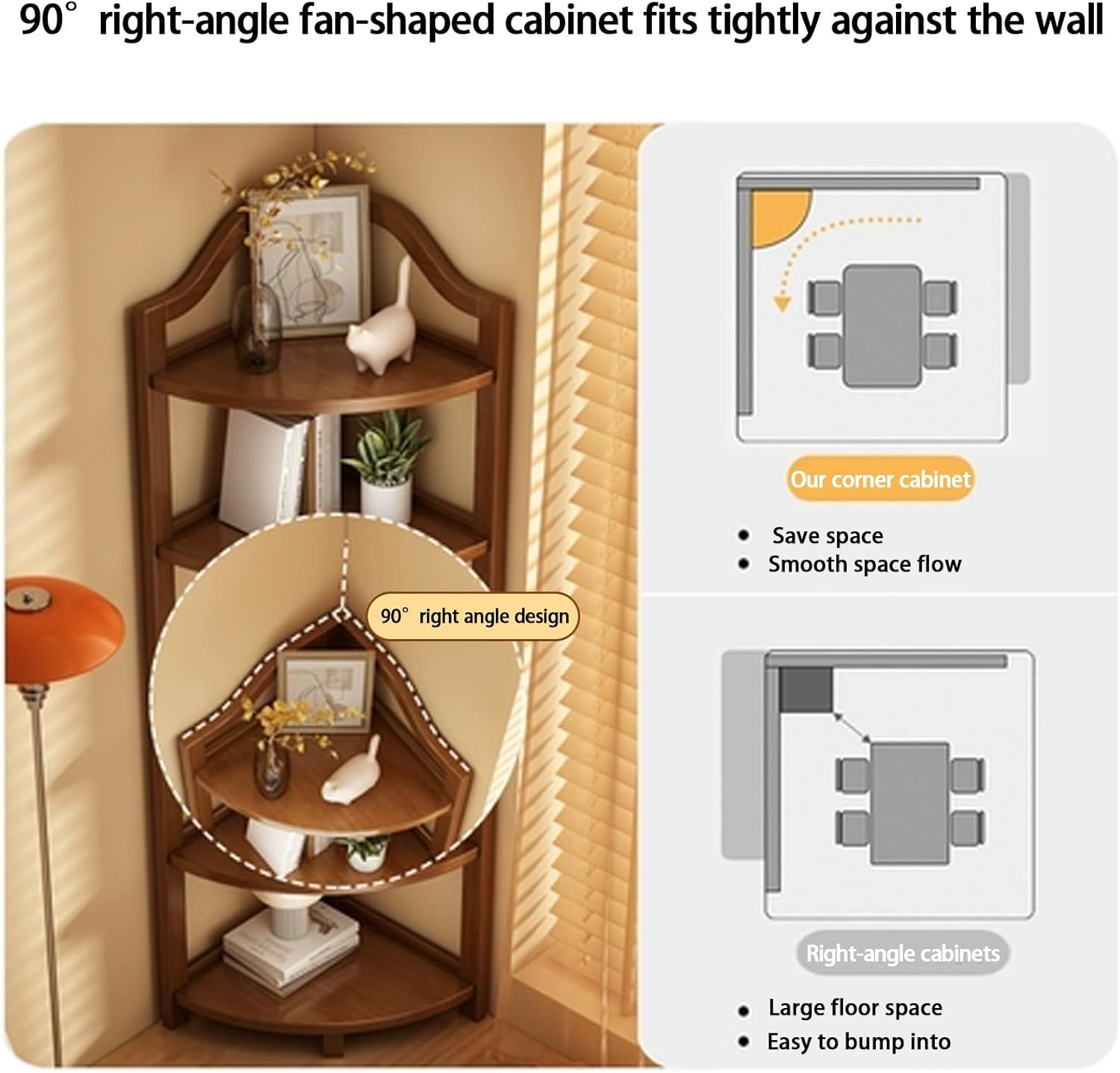 YUGXTH L-Shaped Corner Storage Shelf Unit