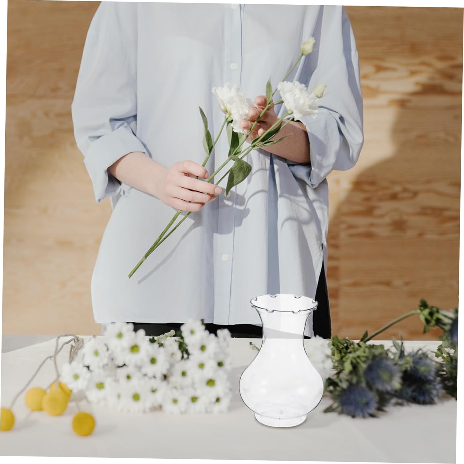 POPETPOP 4pcs Clear Hydroponic Vases for Indoor Plant Propagation Wedding Centerpieces