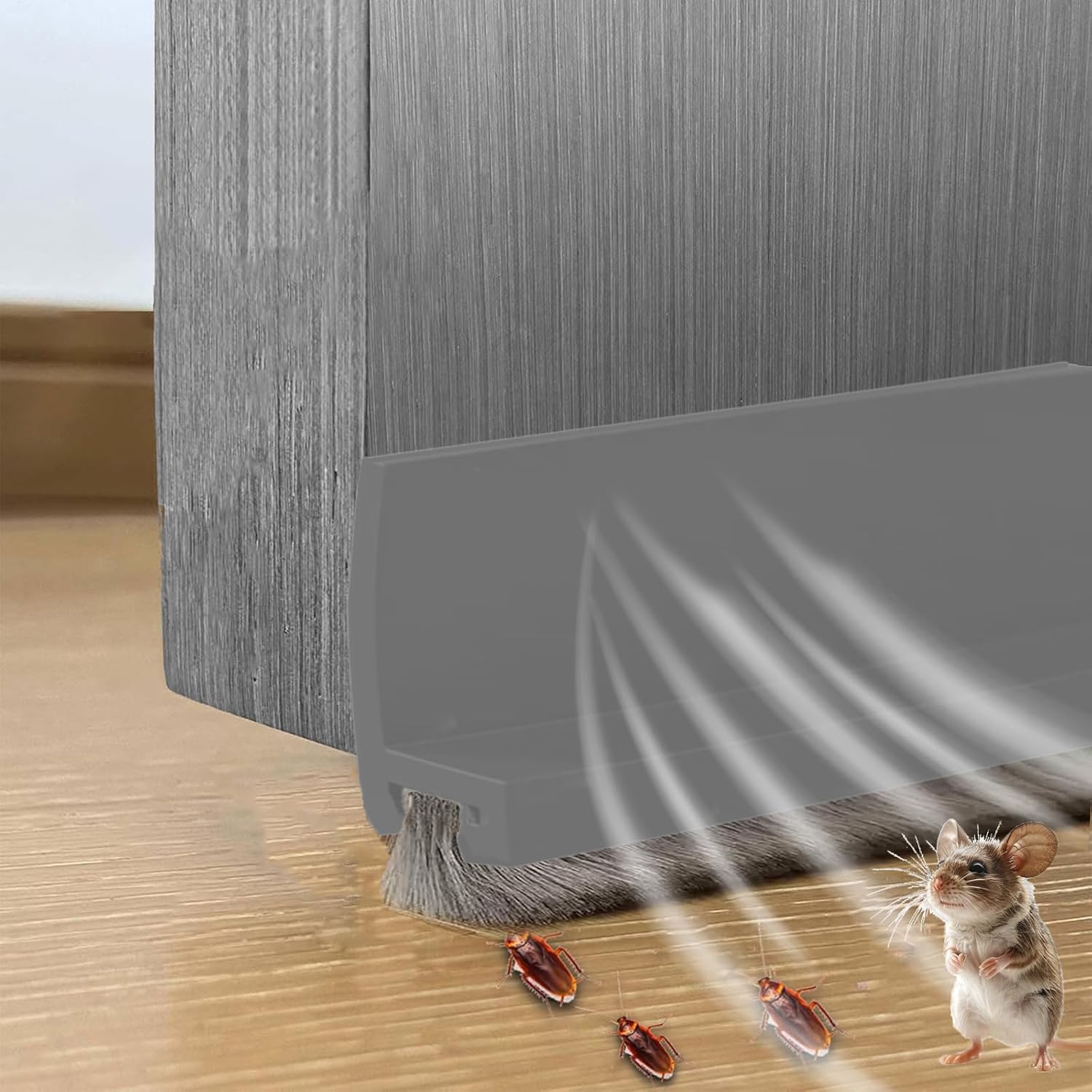 39 Inch Door Draft Stopper with Brush Seal