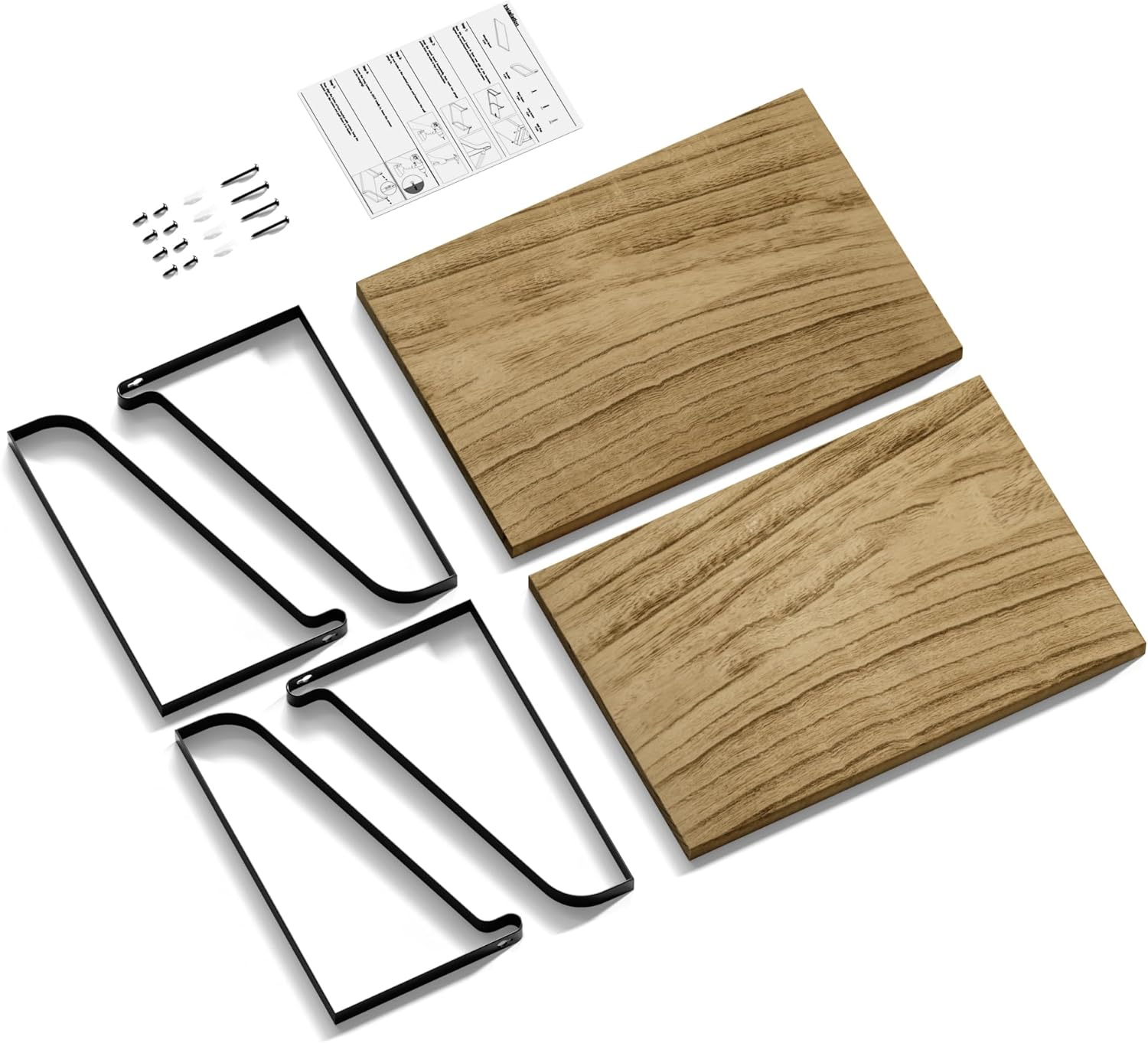 Love-KANKEI Floating Shelves Set of 2 Carbonized Black