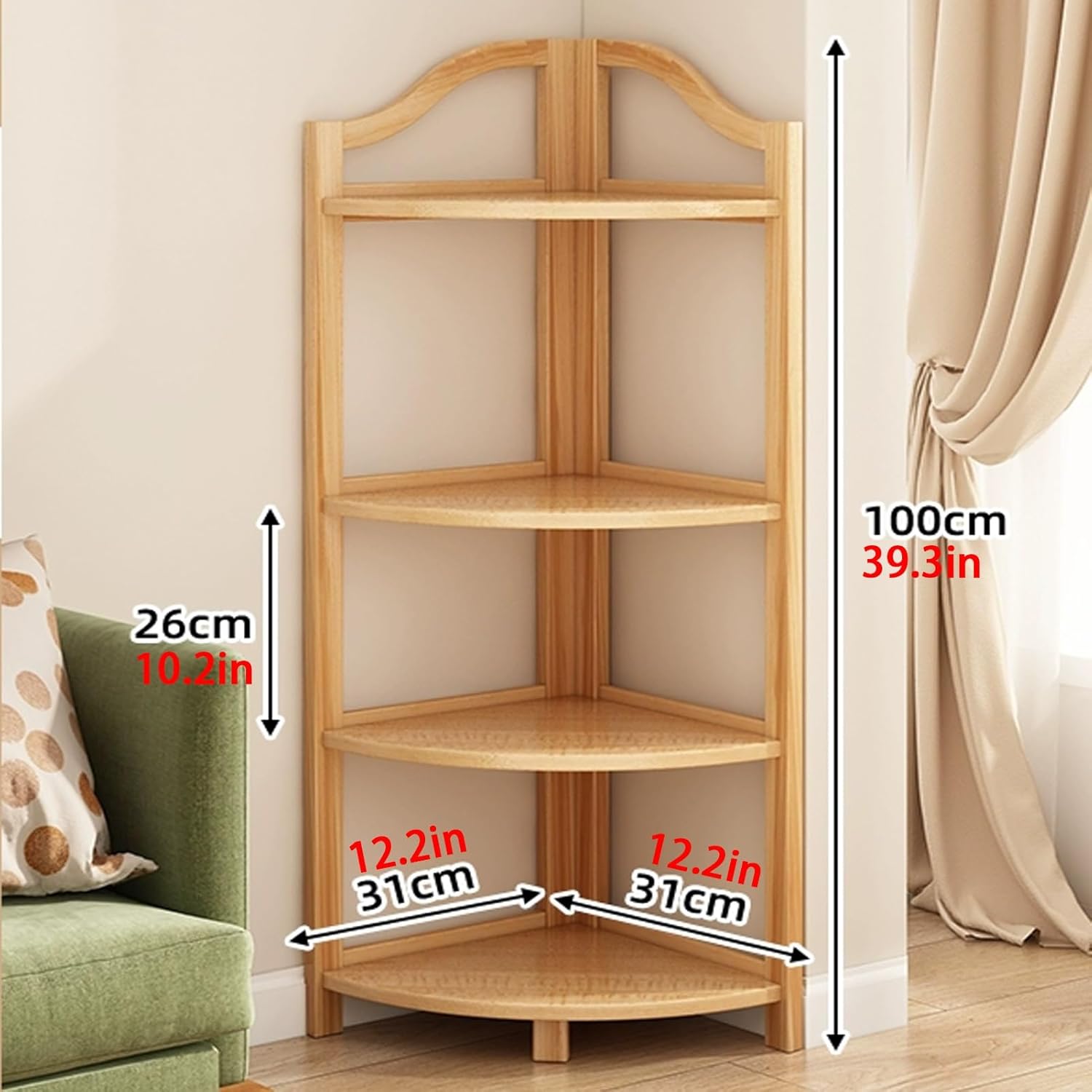 YUGXTH L-Shaped Corner Storage Shelf Unit