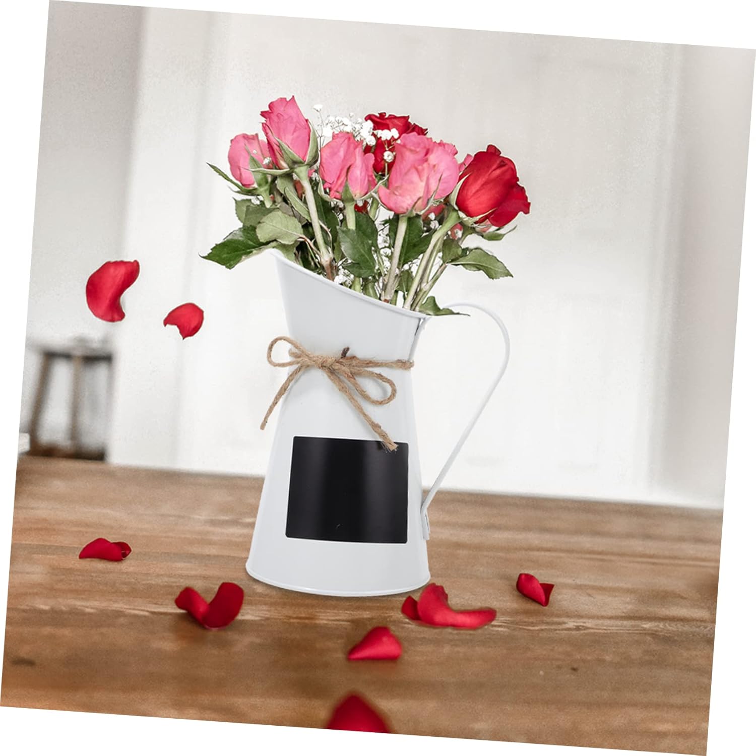 Rustic Metal Flower Bucket Farmhouse Style Plant Pot