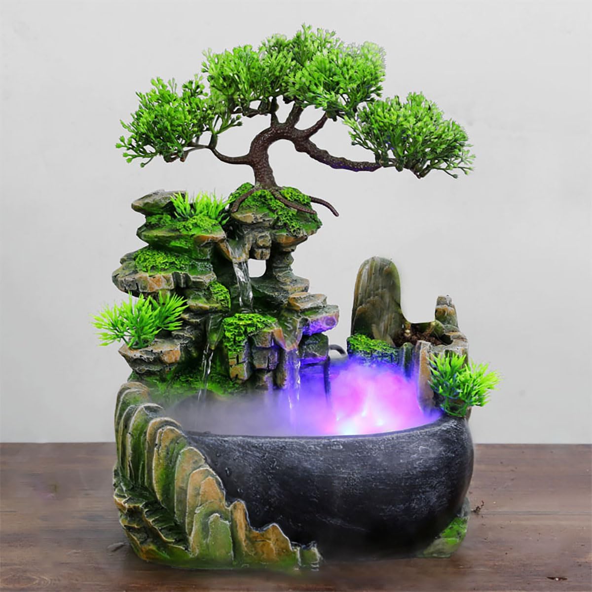 Rockery Stream Tabletop Fountain Indoor Waterfall Desk Fountain