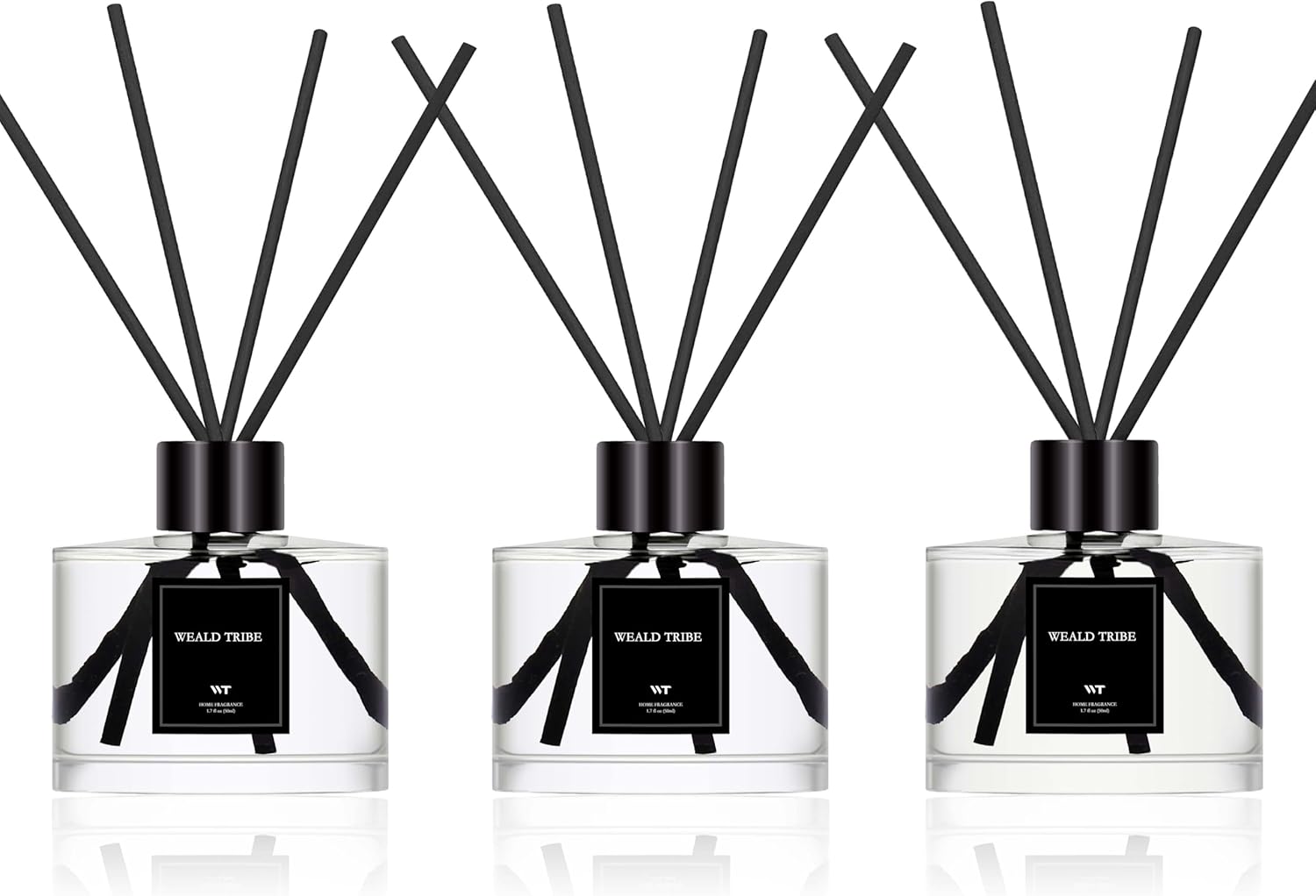 WEALD TRIBE Reed Diffuser Set of 3 for Bathroom Air Fresheners