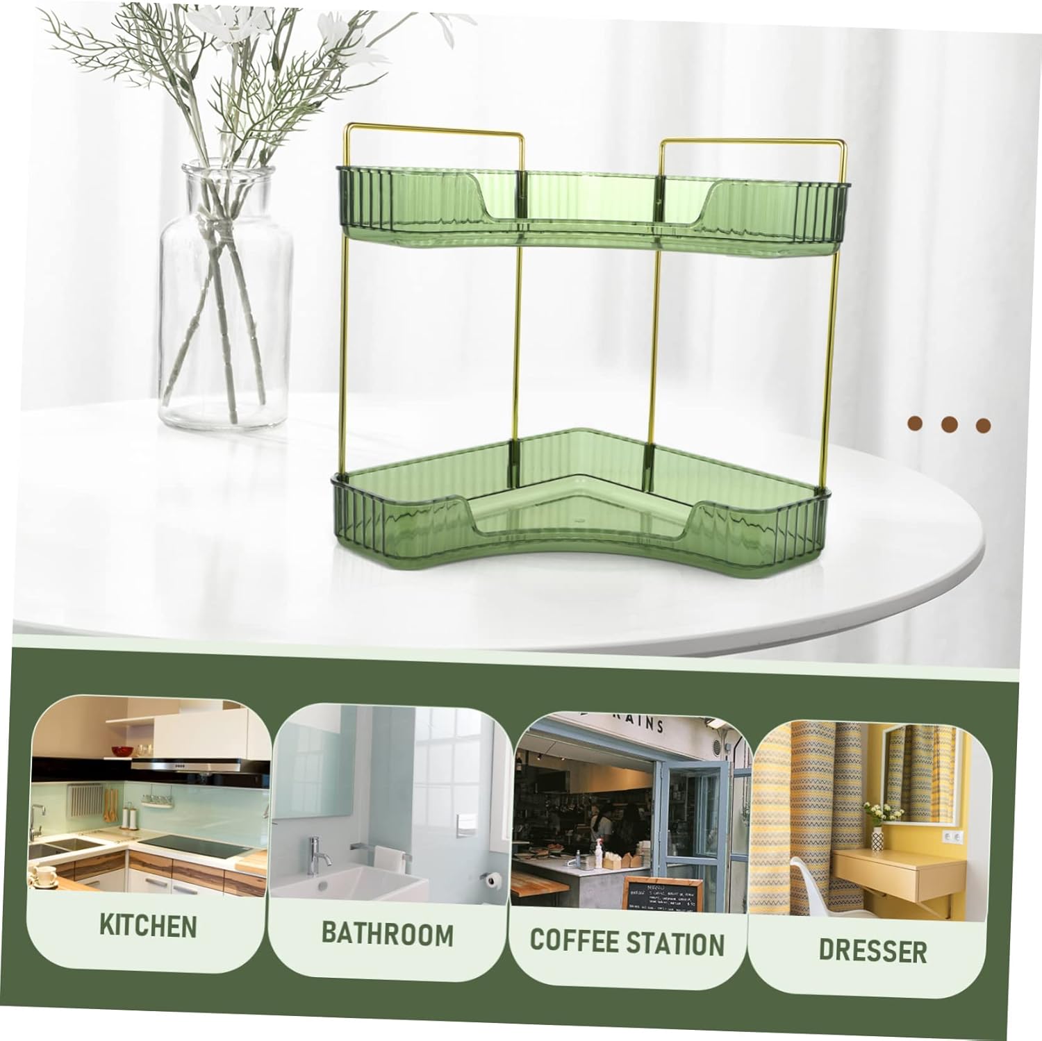 IMIKEYA Corner Storage Rack for Kitchen and Bathroom