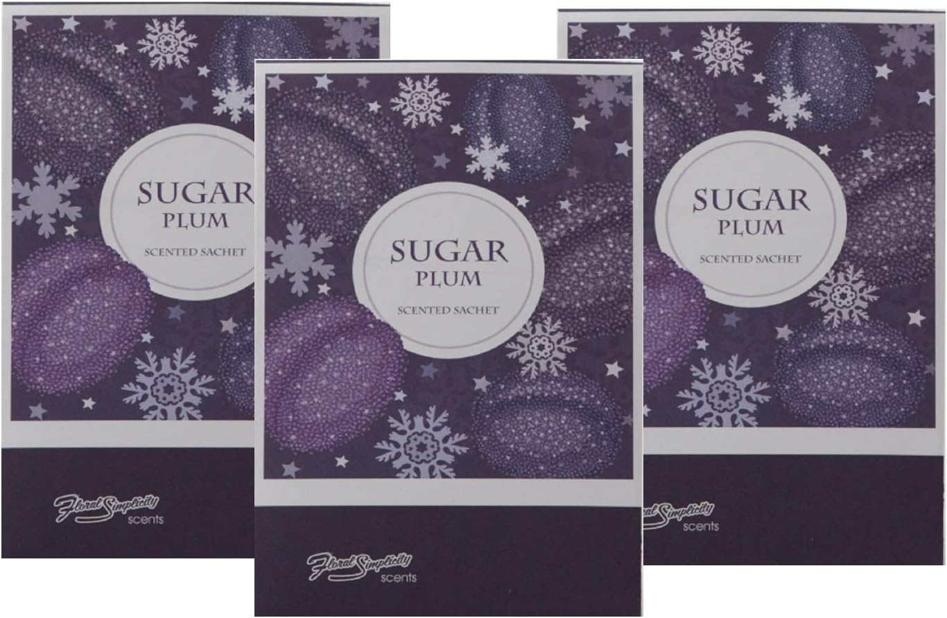Floral Simplicity Sugar Plum Scented Sachets Pack of 3