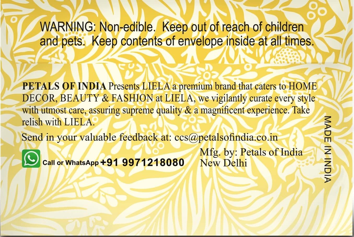 LIELA Multipurpose Fragrance Sachets Set of 12 Lemon Scent