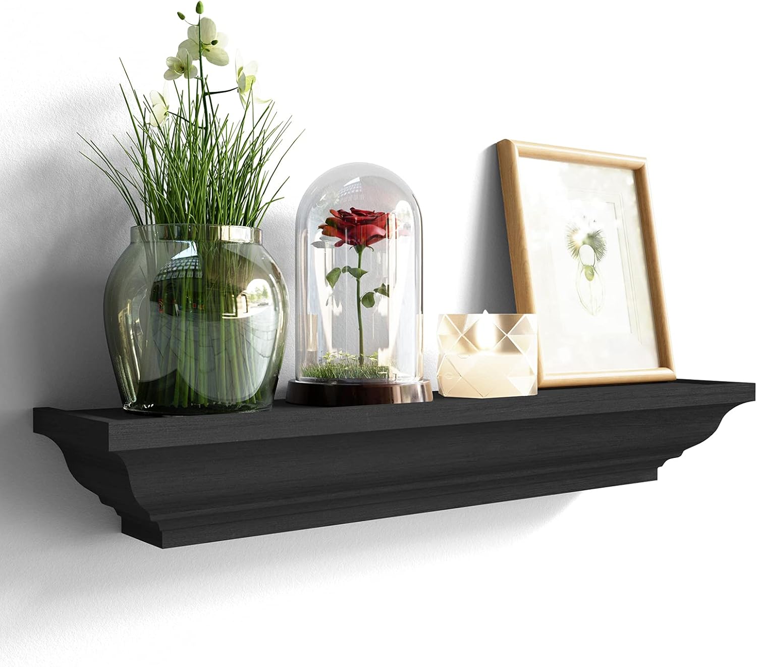 SRIWATANA Black Floating Shelves Set of 4