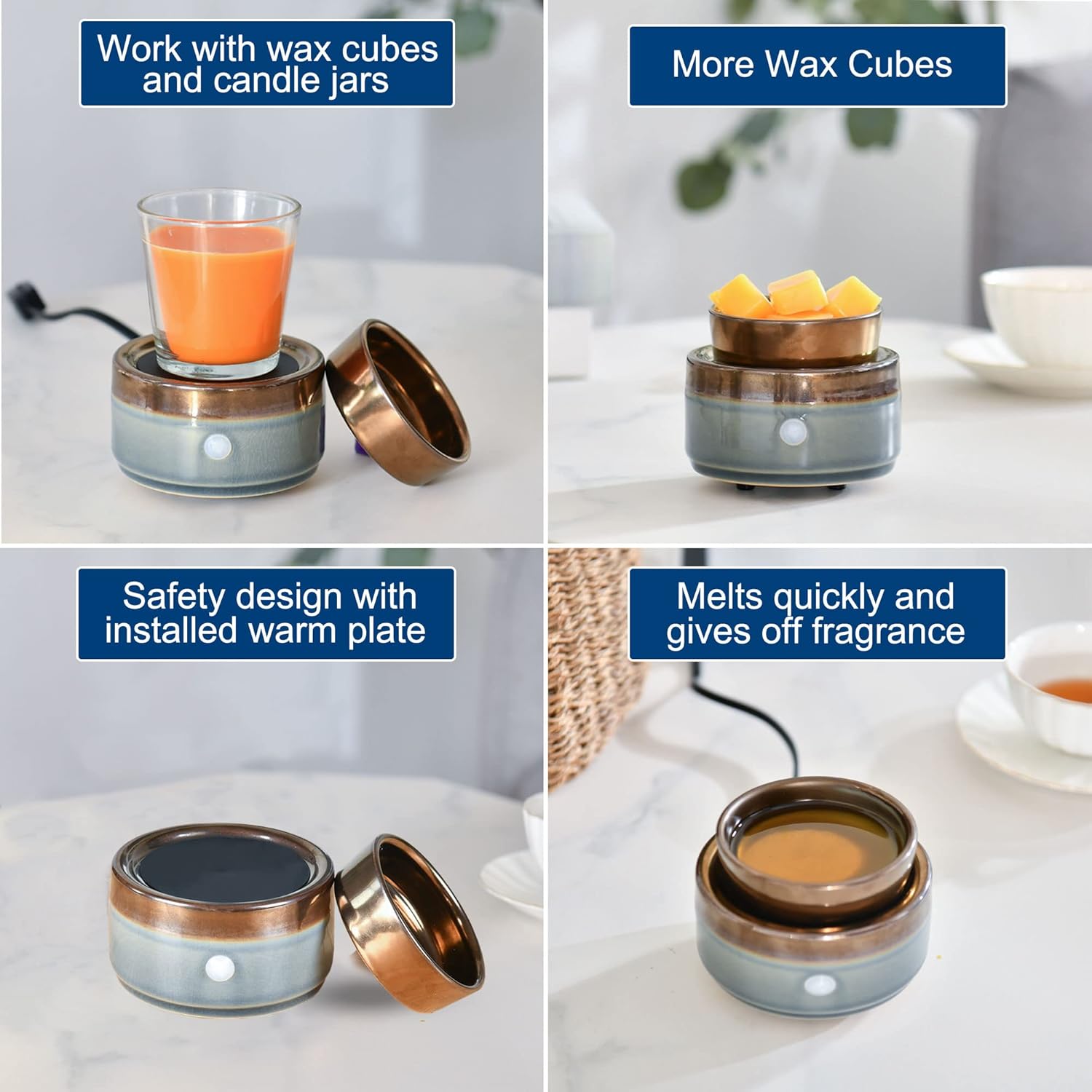 Kobodon 3-in-1 Ceramic Electric Wax Melter for Candles and Fragrance